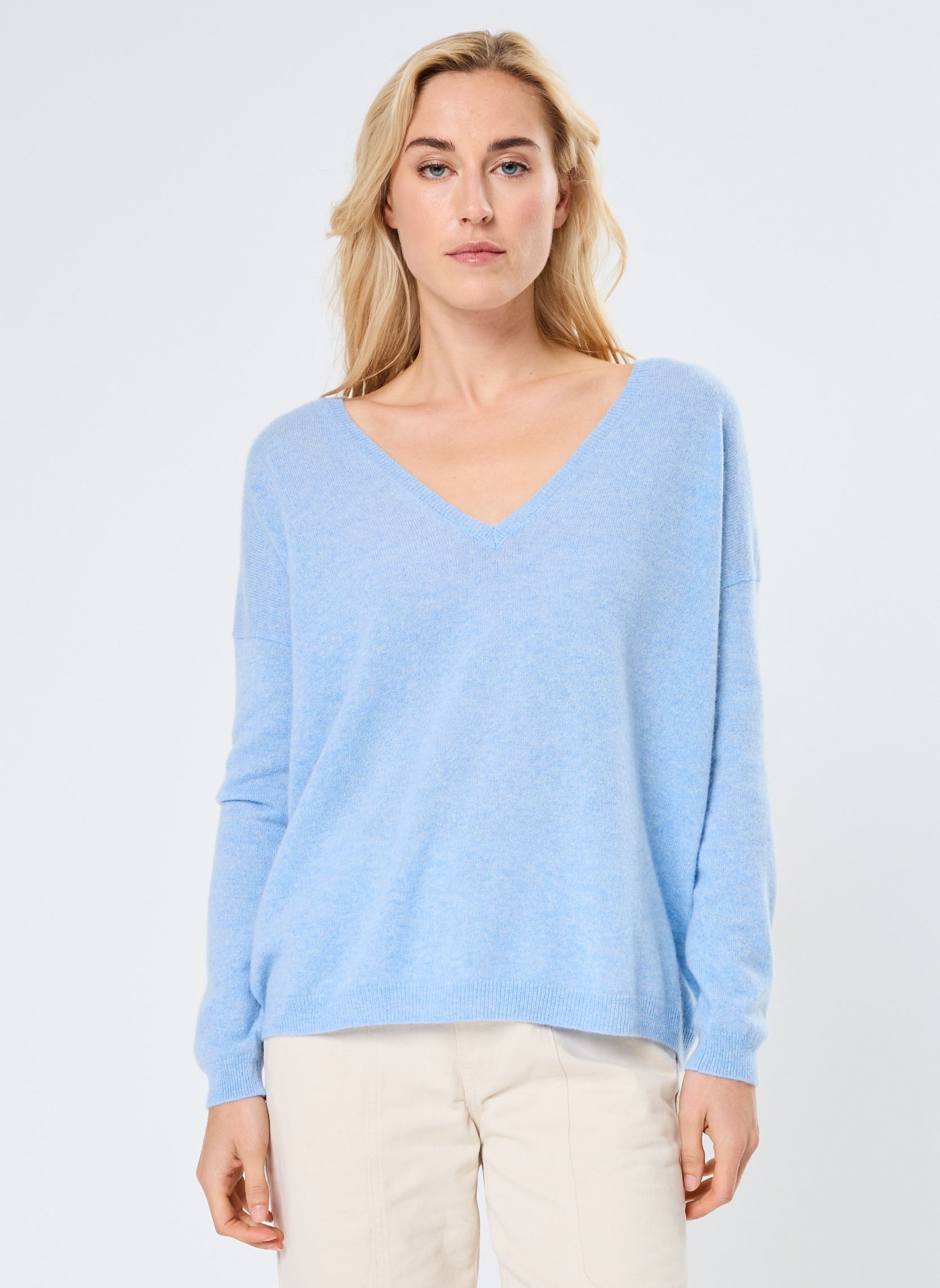 Pulls ANGELE femme bleu Absolut Cashmere Pulls ANGELE femme bleu CLOUDY BLUE