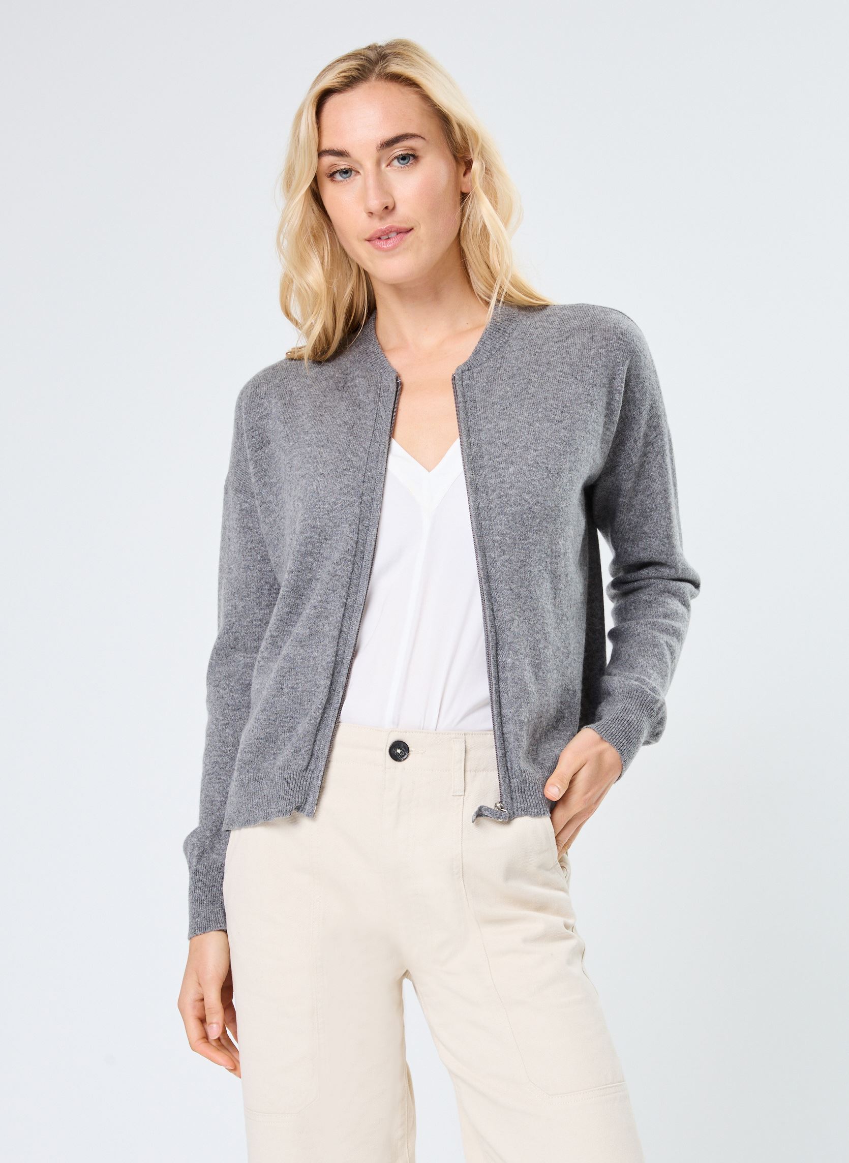 Gilets DELWYN femme gris Absolut Cashmere Gilets DELWYN femme gris DK HTR GREY