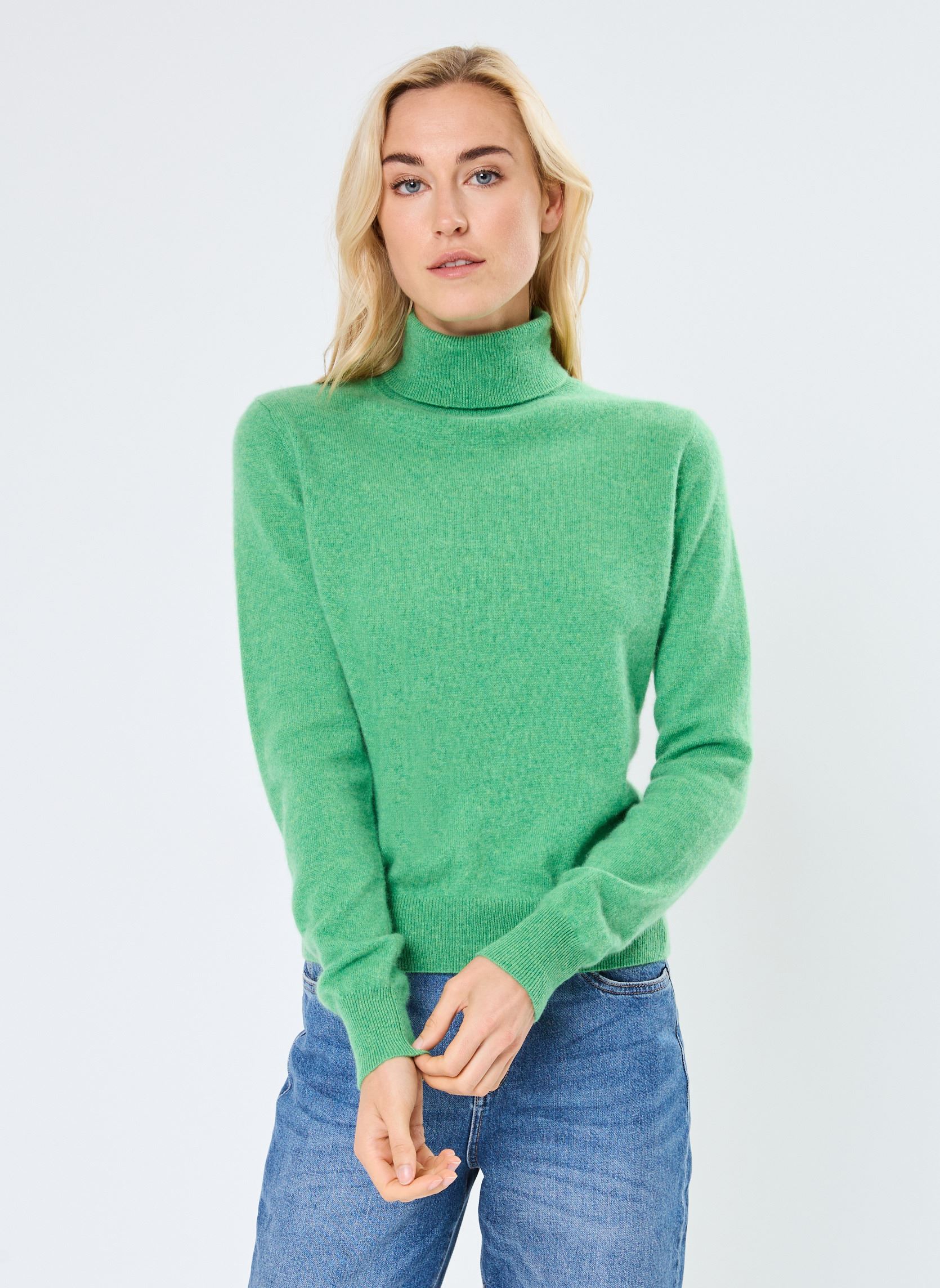 Pulls THEMYS femme vert Absolut Cashmere Pulls THEMYS femme vert GRASS