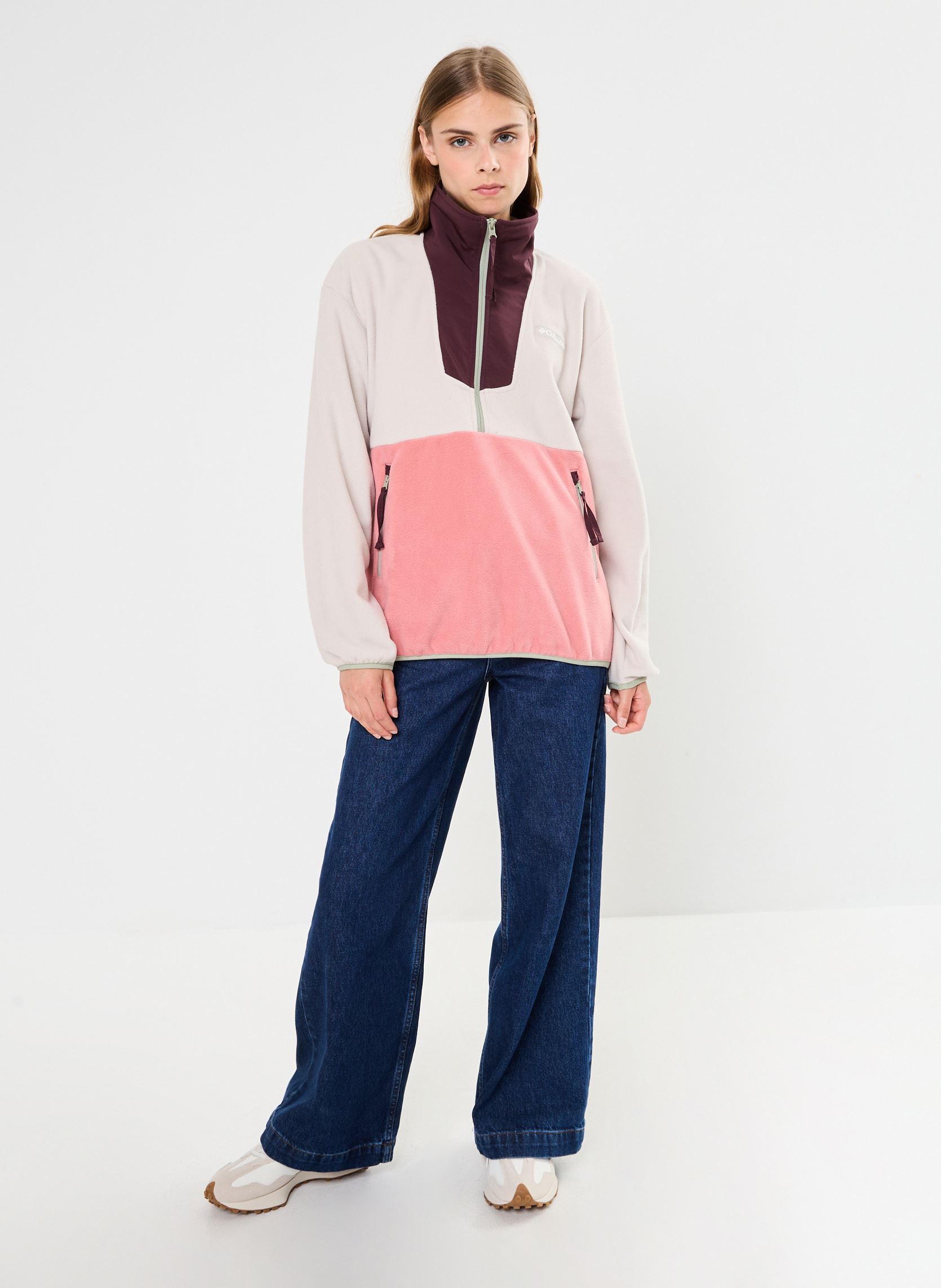 Fleece truien Sequoia Grove 1/2 Zip Fleece dames bruin Columbia Fleece truien Sequoia Grove 1/2 Zip Fleece dames bruin DARK STONE, PINK AGAVE