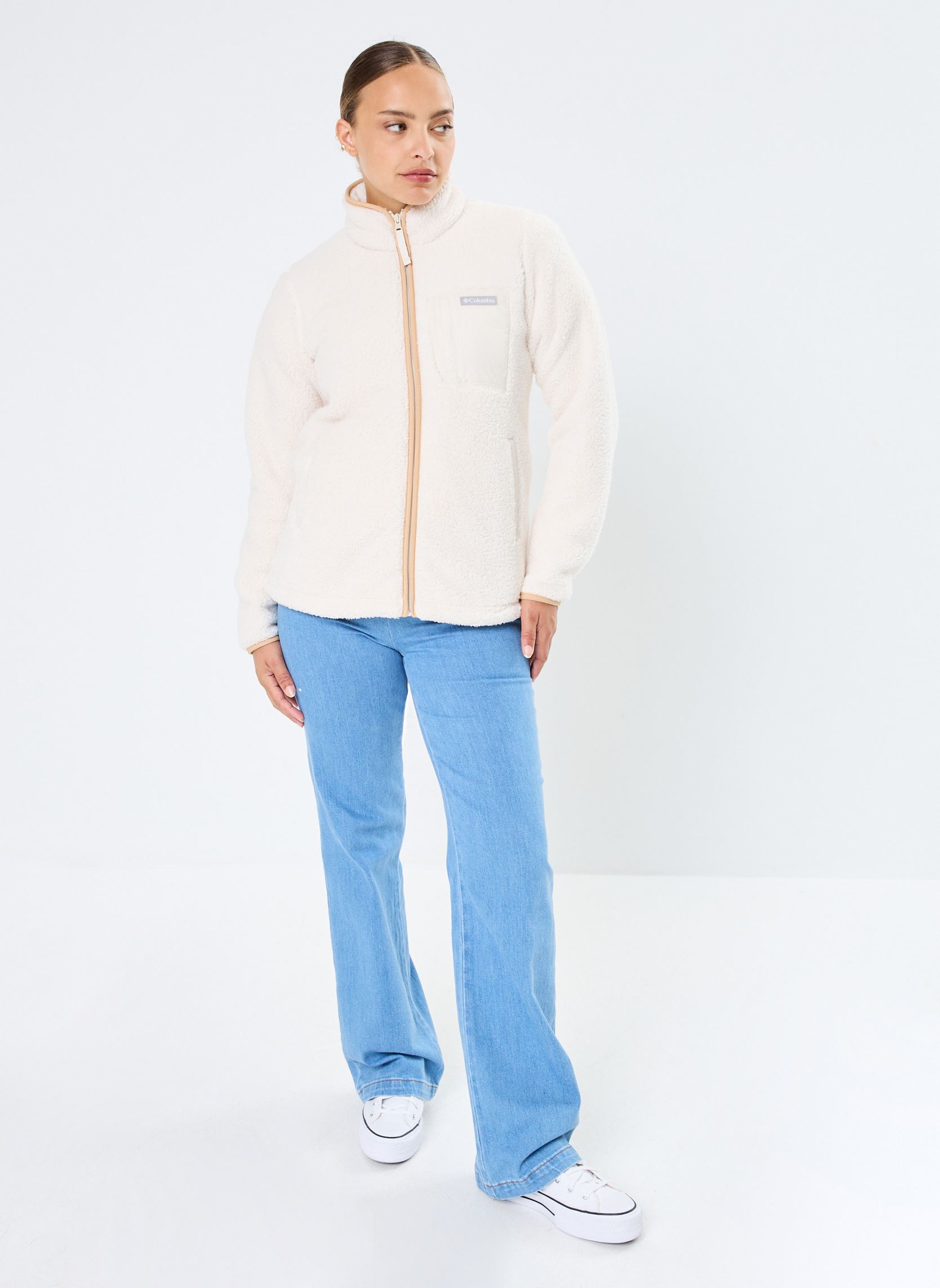 Fleece-Pullover West Bend Full Zip II damen weiß Columbia Fleece-Pullover West Bend Full Zip II damen weiß Chalk