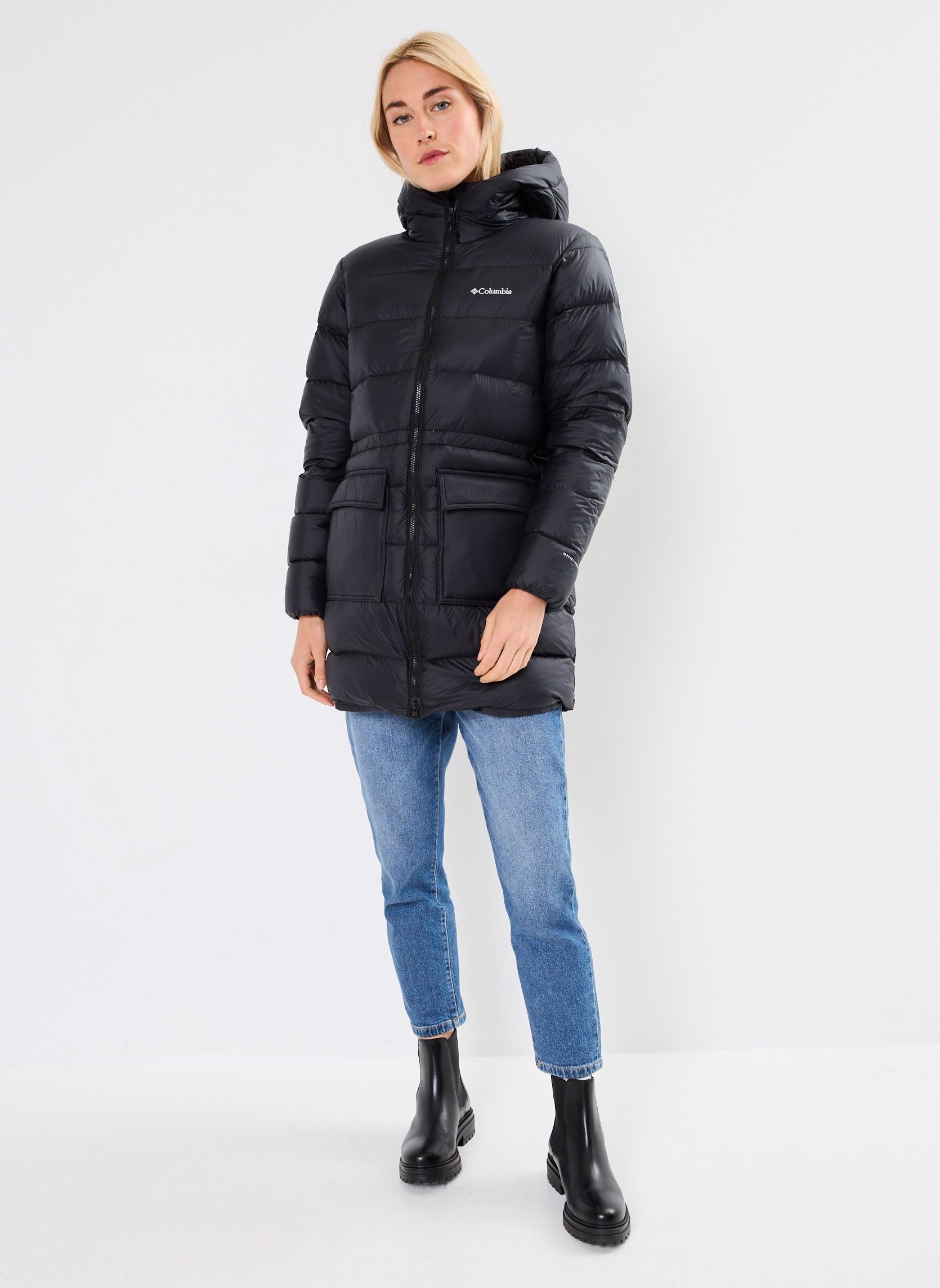 Gewatteerde jassen Harmony Falls Mid Down Jacket dames blauw Columbia Gewatteerde jassen Harmony Falls Mid Down Jacket dames blauw BLACK