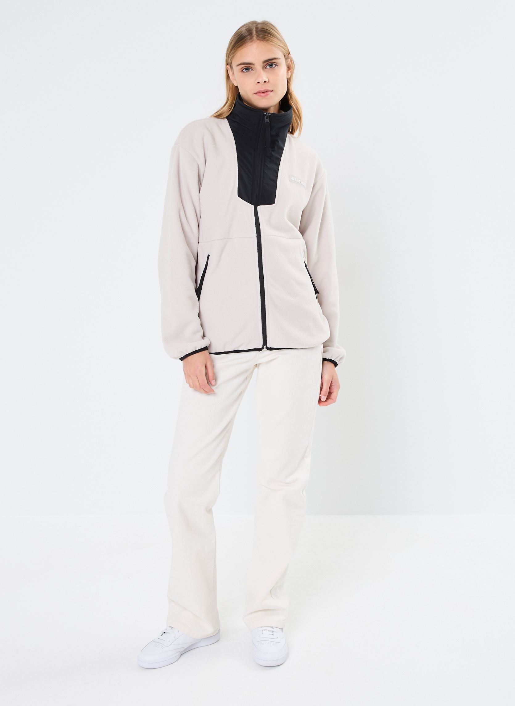 Fleece-Pullover Sequoia Grove Full Zip Fleece damen beige Columbia Fleece-Pullover Sequoia Grove Full Zip Fleece damen beige DARK STONE, BLACK
