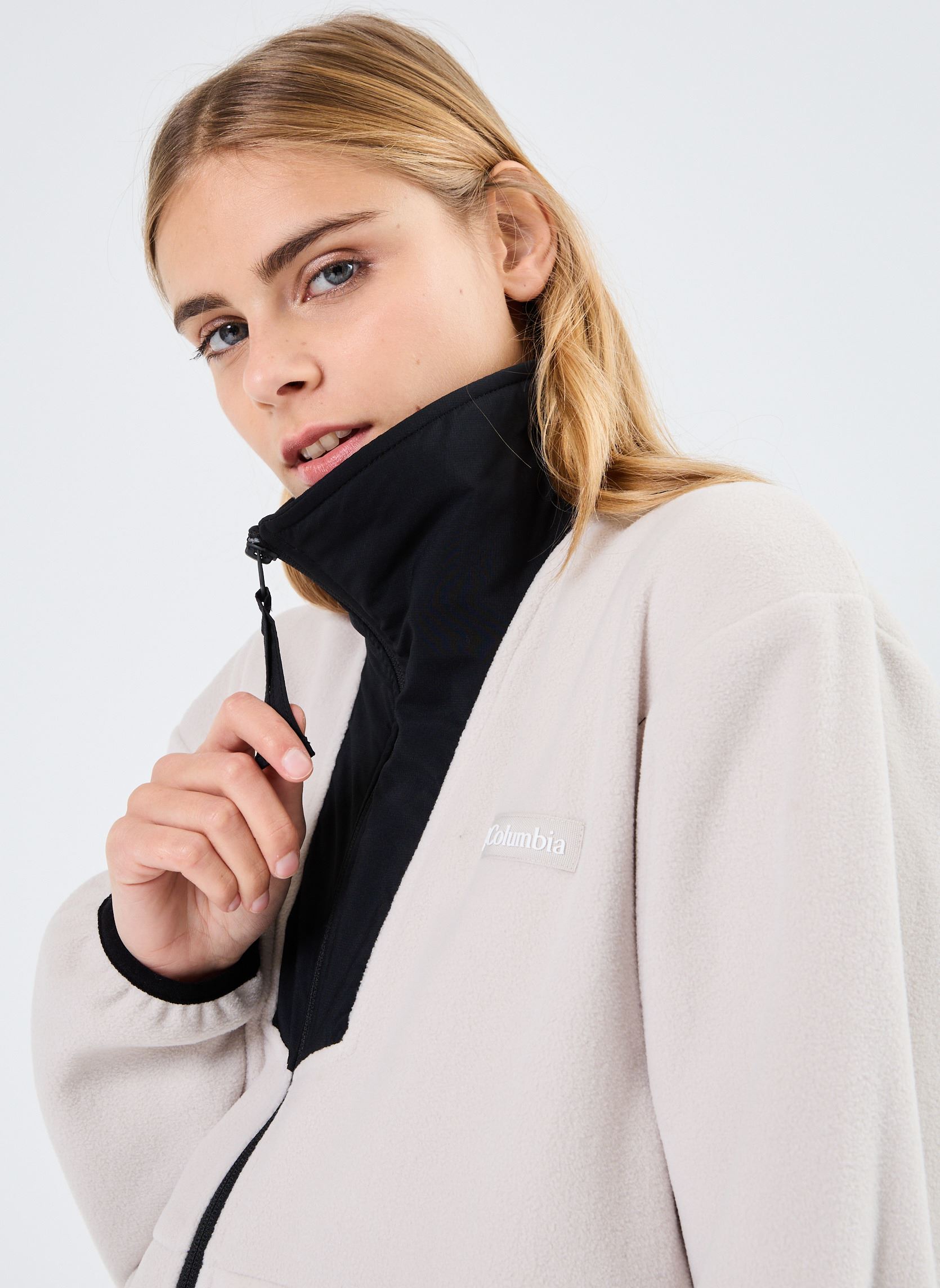 Fleece-Pullover Sequoia Grove Full Zip Fleece damen beige Columbia Fleece-Pullover Sequoia Grove Full Zip Fleece damen beige DARK STONE, BLACK