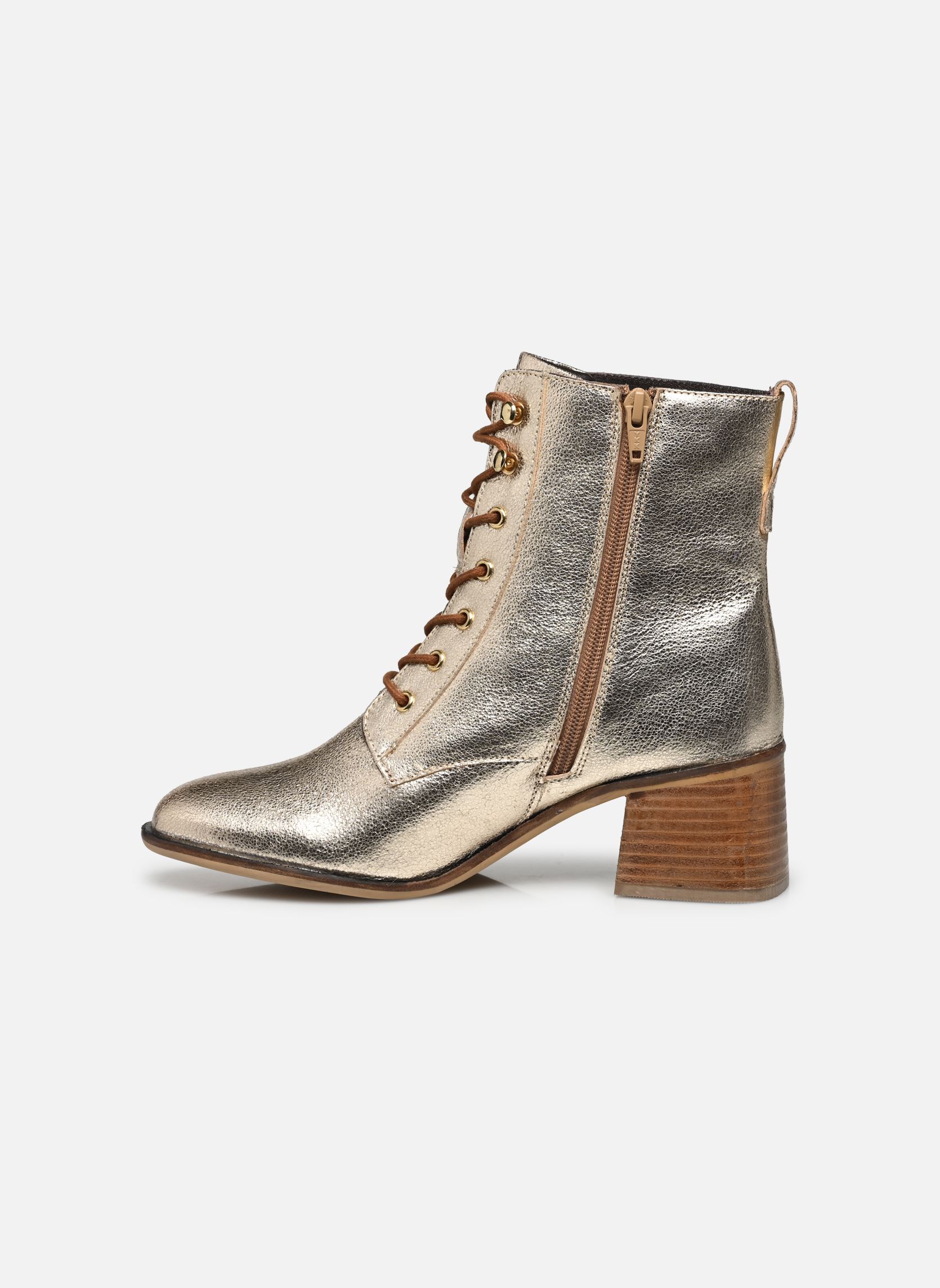 Bottines à lacets FIFI NEW femme or et bronze Les Tropéziennes par M Belarbi Bottines à lacets FIFI NEW femme or et bronze Or Craquele