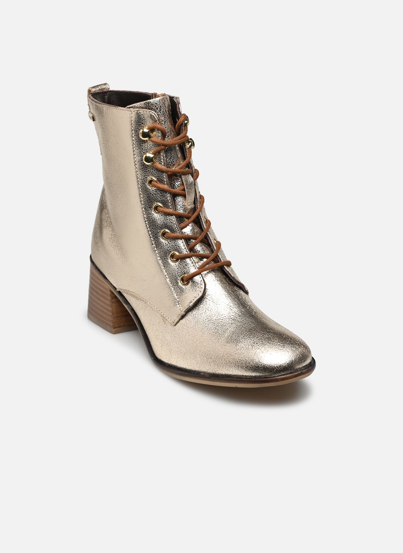 Bottines à lacets FIFI NEW femme or et bronze Les Tropéziennes par M Belarbi Bottines à lacets FIFI NEW femme or et bronze Or Craquele