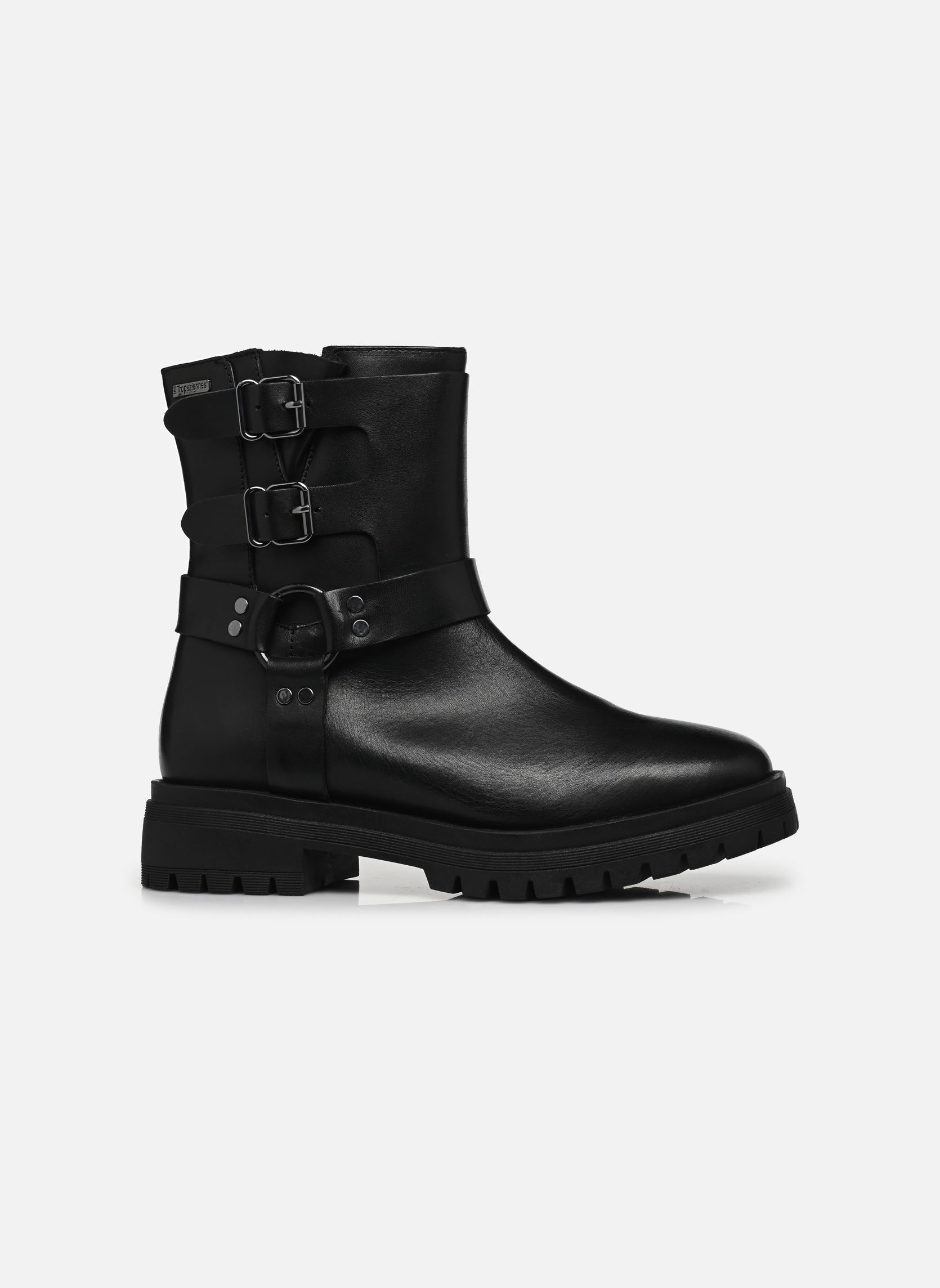 Bottines motardes FLINT femme noir Les Tropéziennes par M Belarbi Bottines motardes FLINT femme noir NOIR
