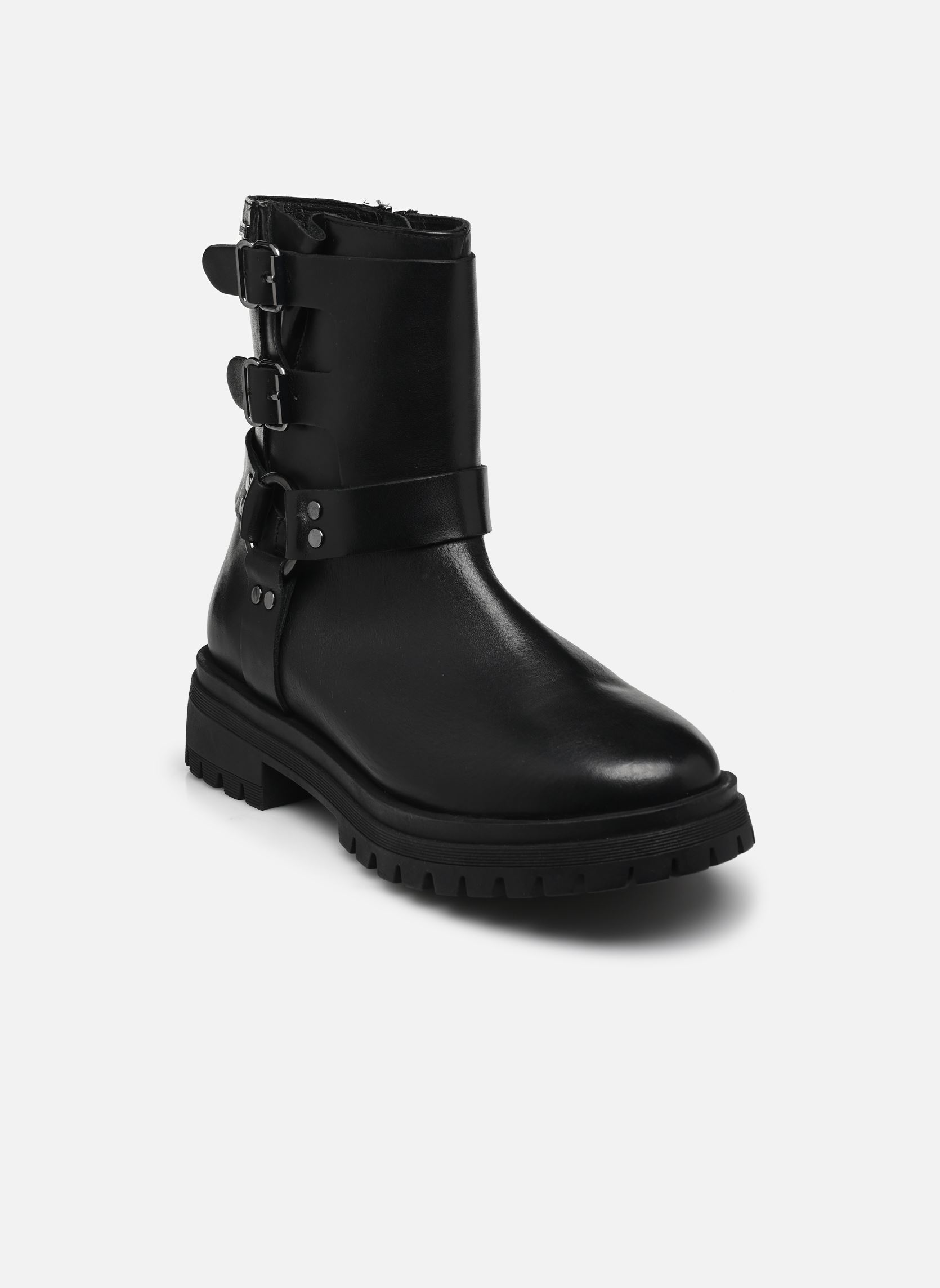 Bottines motardes FLINT femme noir Les Tropéziennes par M Belarbi Bottines motardes FLINT femme noir NOIR