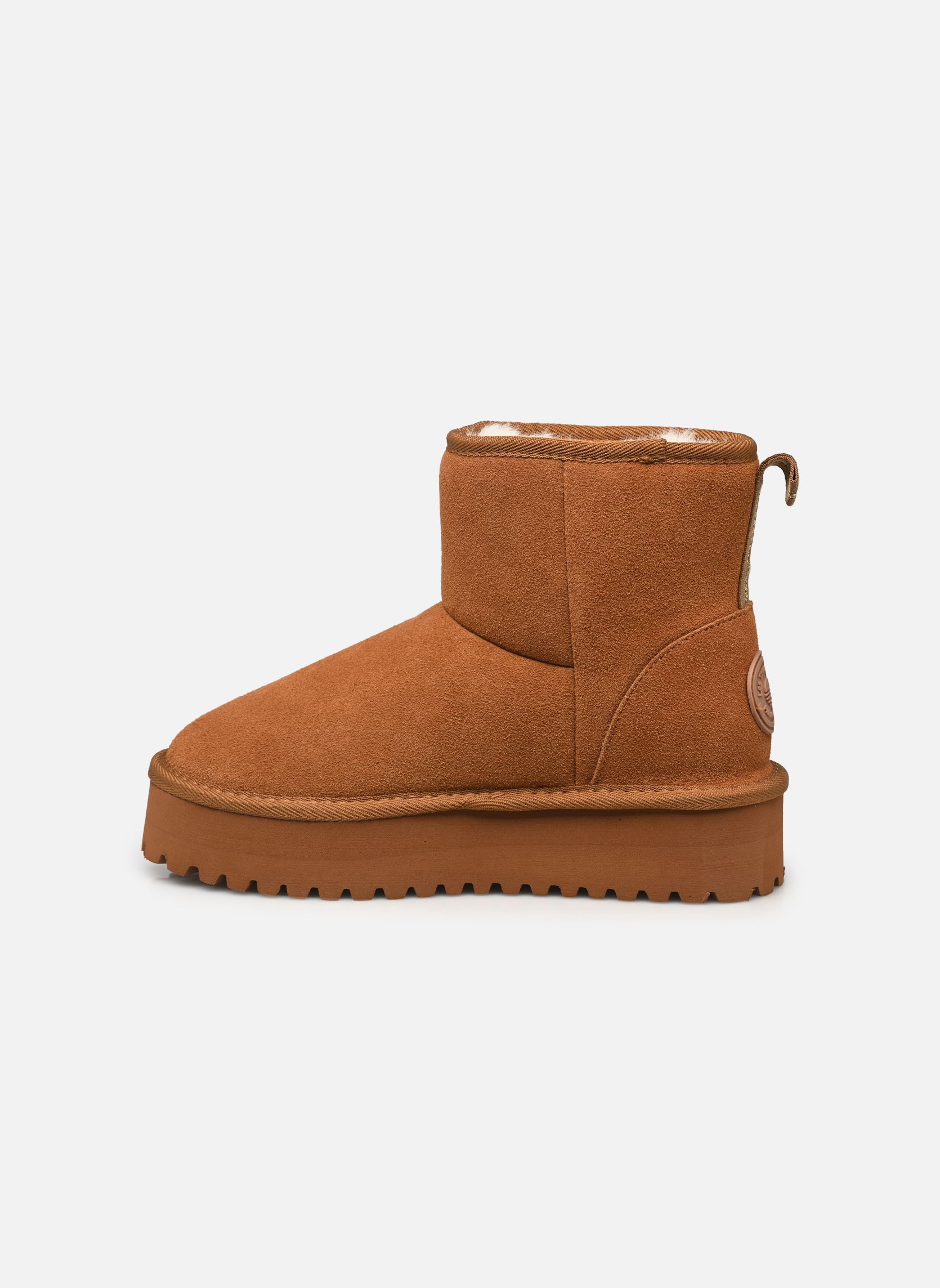 Bottines fourrées CHILLTOP femme marron Les Tropéziennes par M Belarbi Bottines fourrées CHILLTOP femme marron Camel