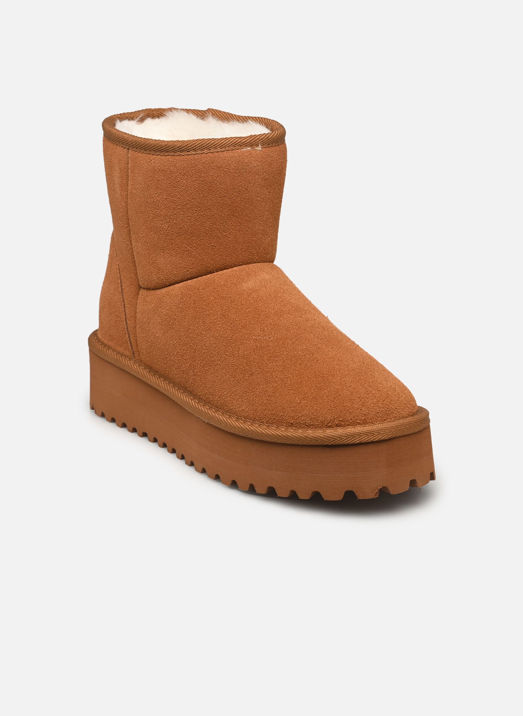 Bottines fourrées CHILLTOP femme marron Les Tropéziennes par M Belarbi Bottines fourrées CHILLTOP femme marron Camel