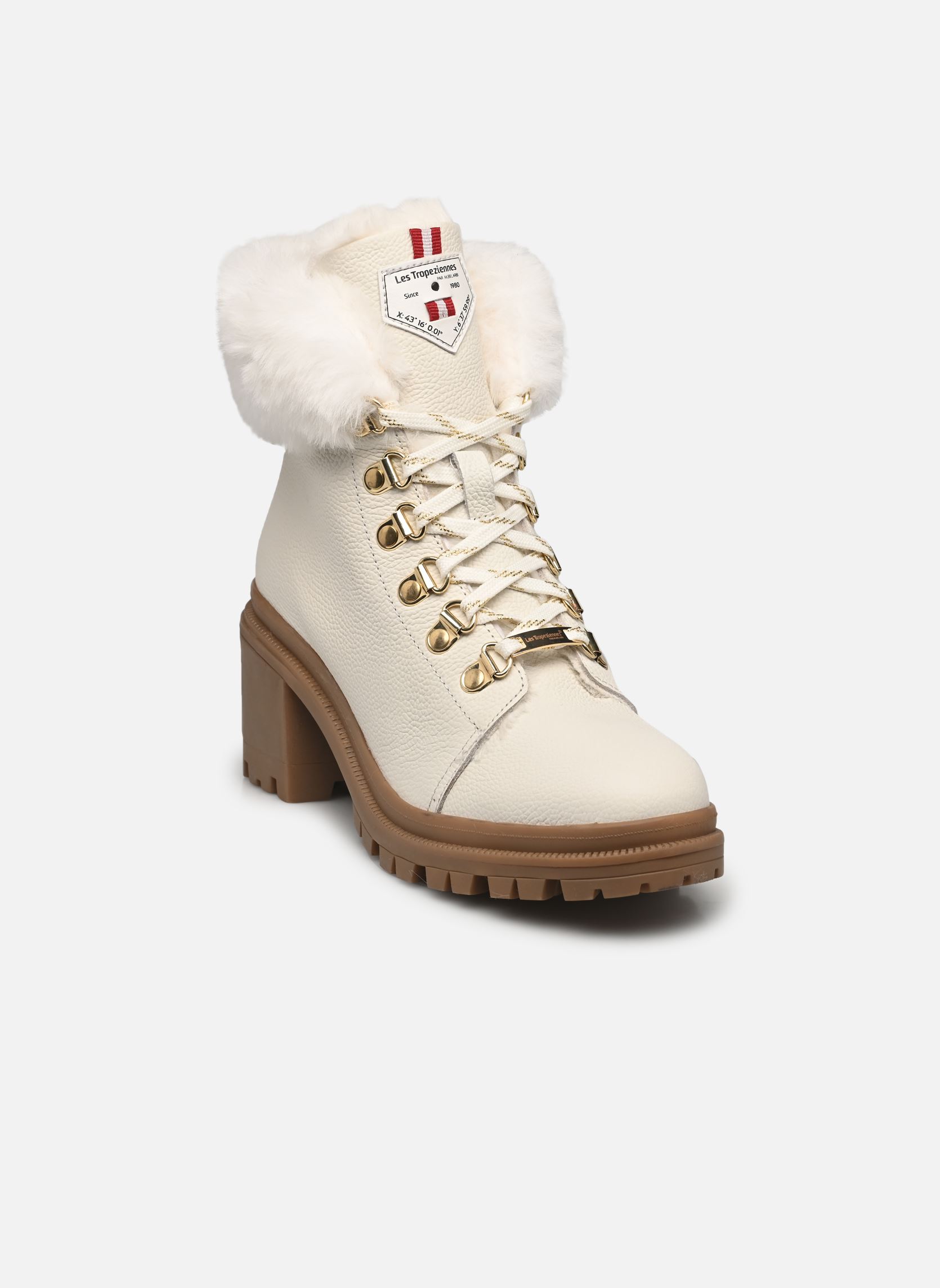 Bottines à lacets ROSENN femme blanc Les Tropéziennes par M Belarbi Bottines à lacets ROSENN femme blanc BLANC
