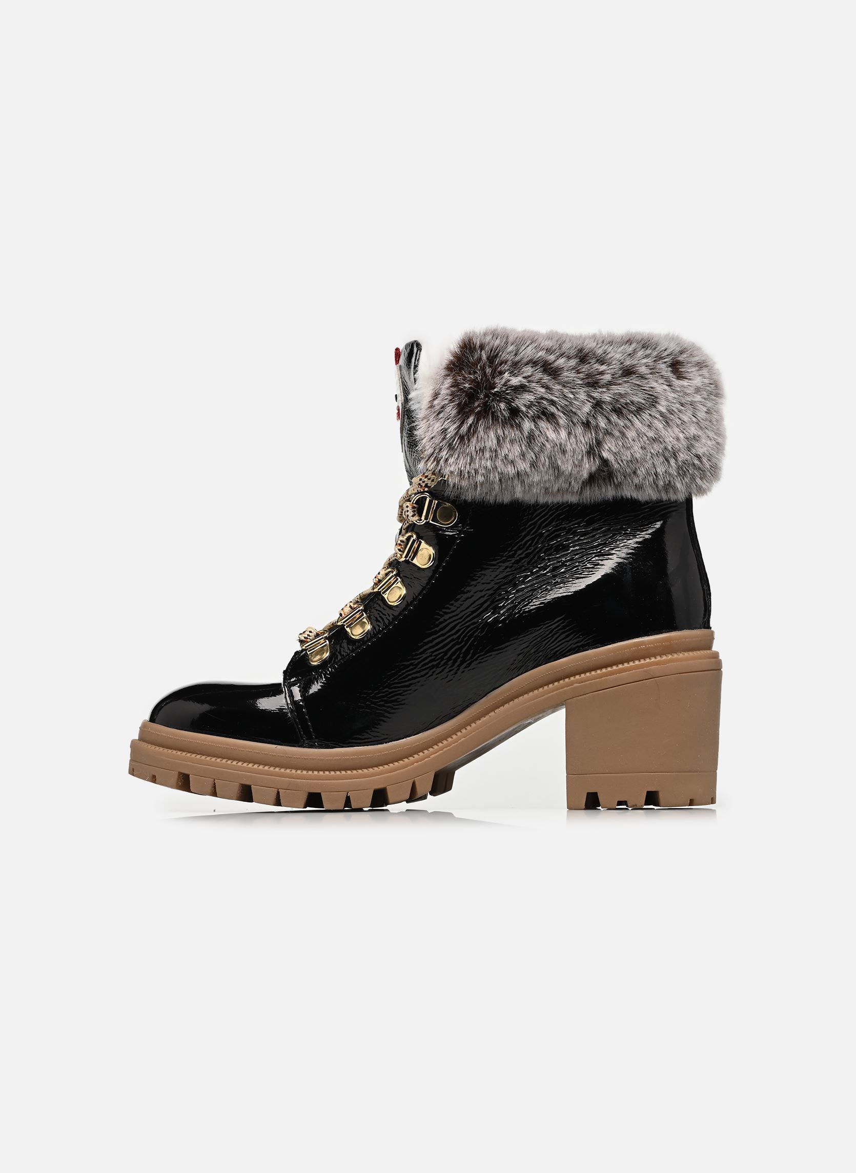 Geschnürte Stiefeletten ROSENN damen schwarz Les Tropéziennes par M Belarbi Geschnürte Stiefeletten ROSENN damen schwarz NOIR VERNIS