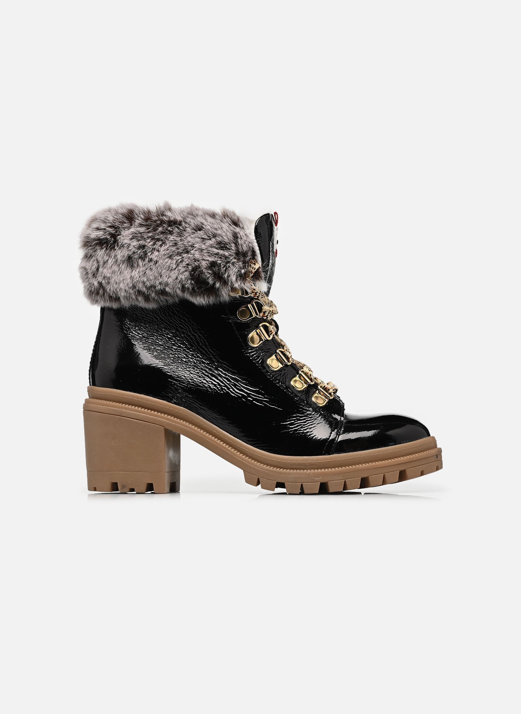 Geschnürte Stiefeletten ROSENN damen schwarz Les Tropéziennes par M Belarbi Geschnürte Stiefeletten ROSENN damen schwarz NOIR VERNIS