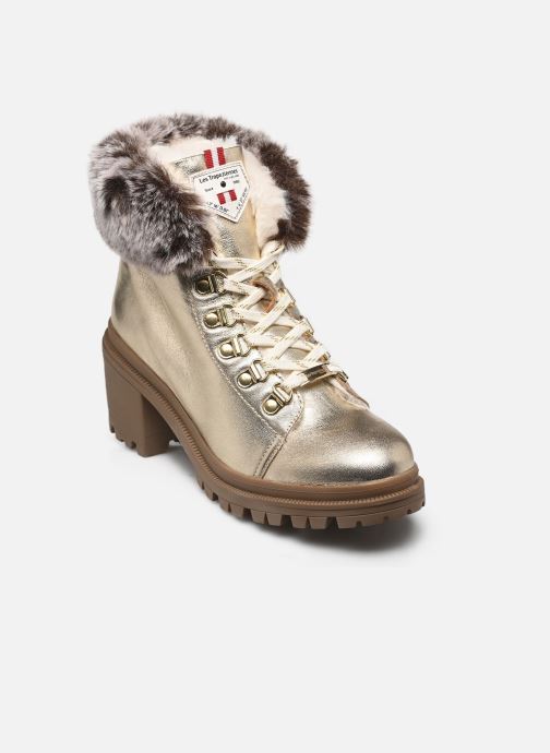 Les Tropéziennes par M Belarbi Bottines à lacets ROSENN femme or et bronze