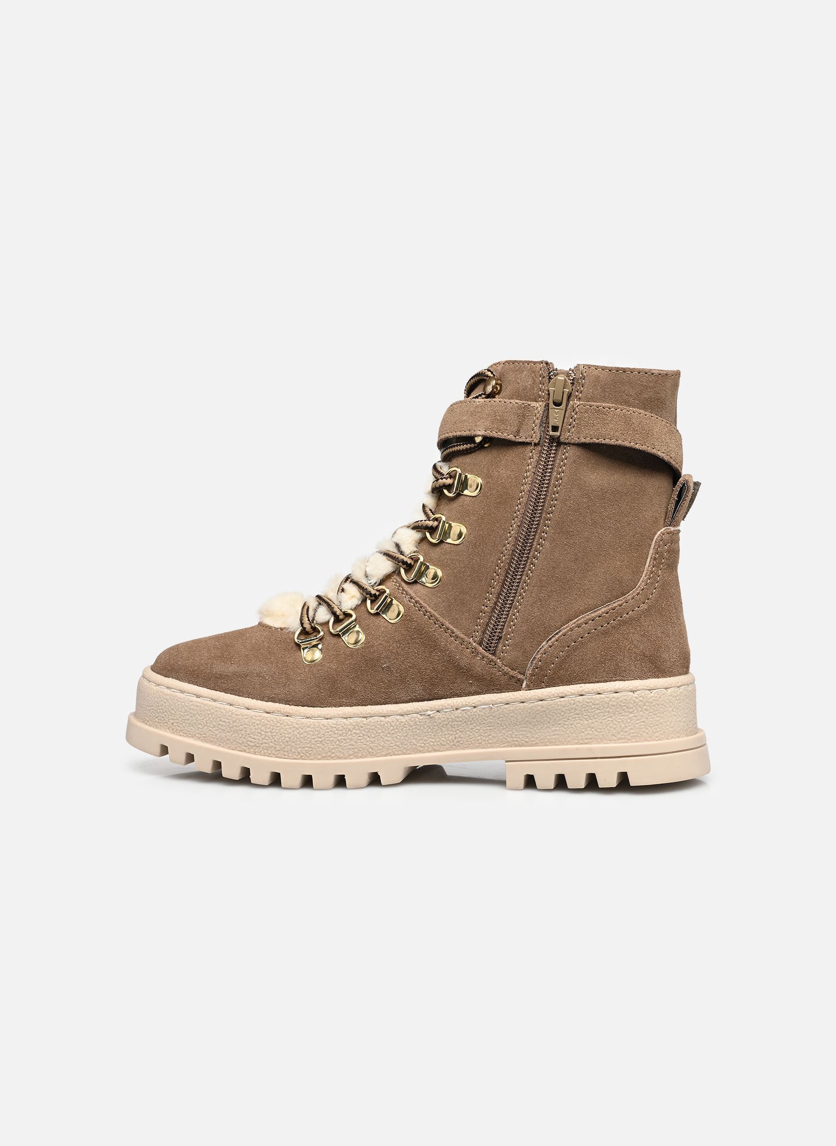 Bottines à lacets VALERIA femme marron Les Tropéziennes par M Belarbi Bottines à lacets VALERIA femme marron TAUPE SUEDE
