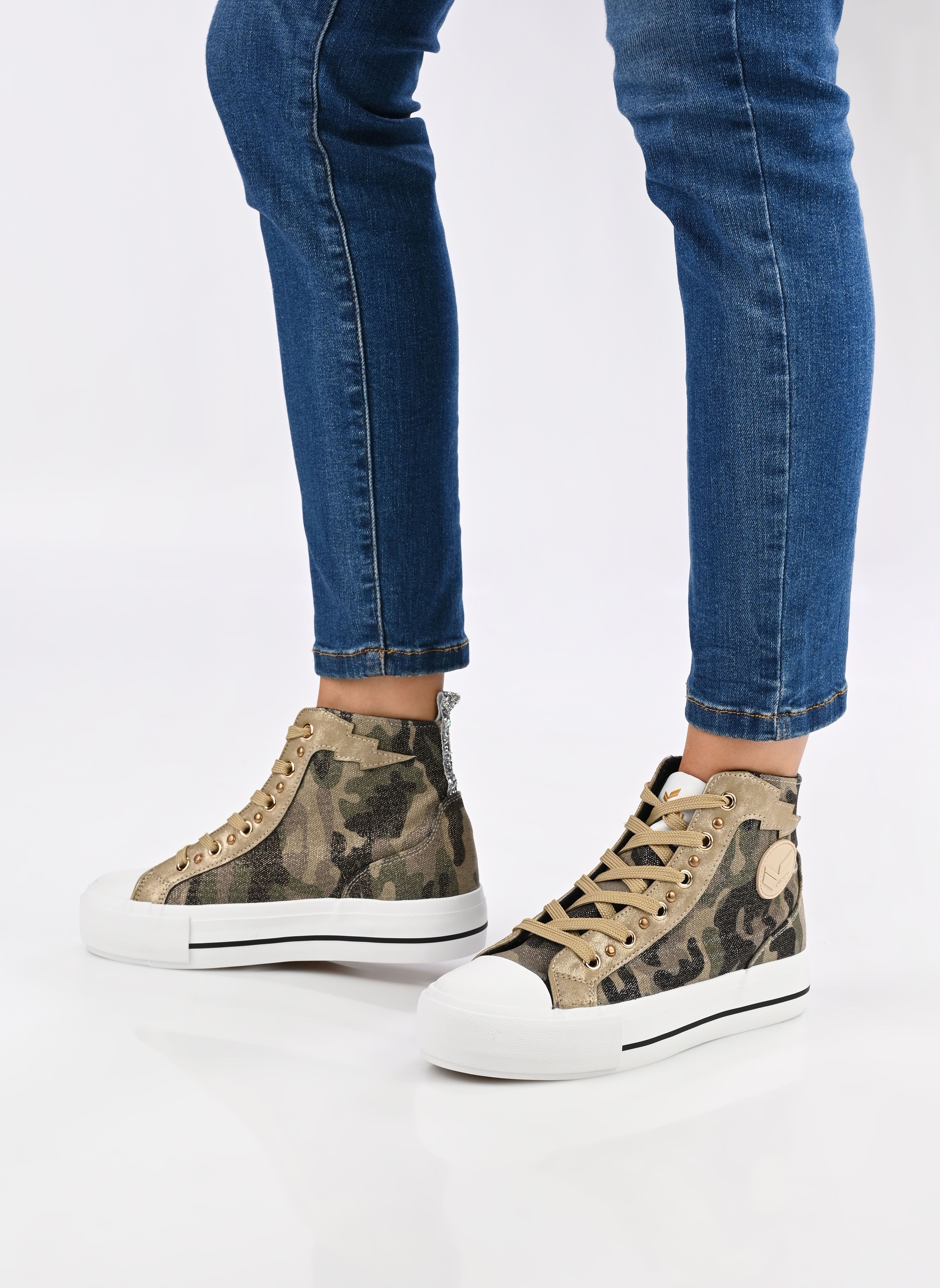 Baskets toile Tattoo femme vert Kaporal Baskets toile Tattoo femme vert KAKI