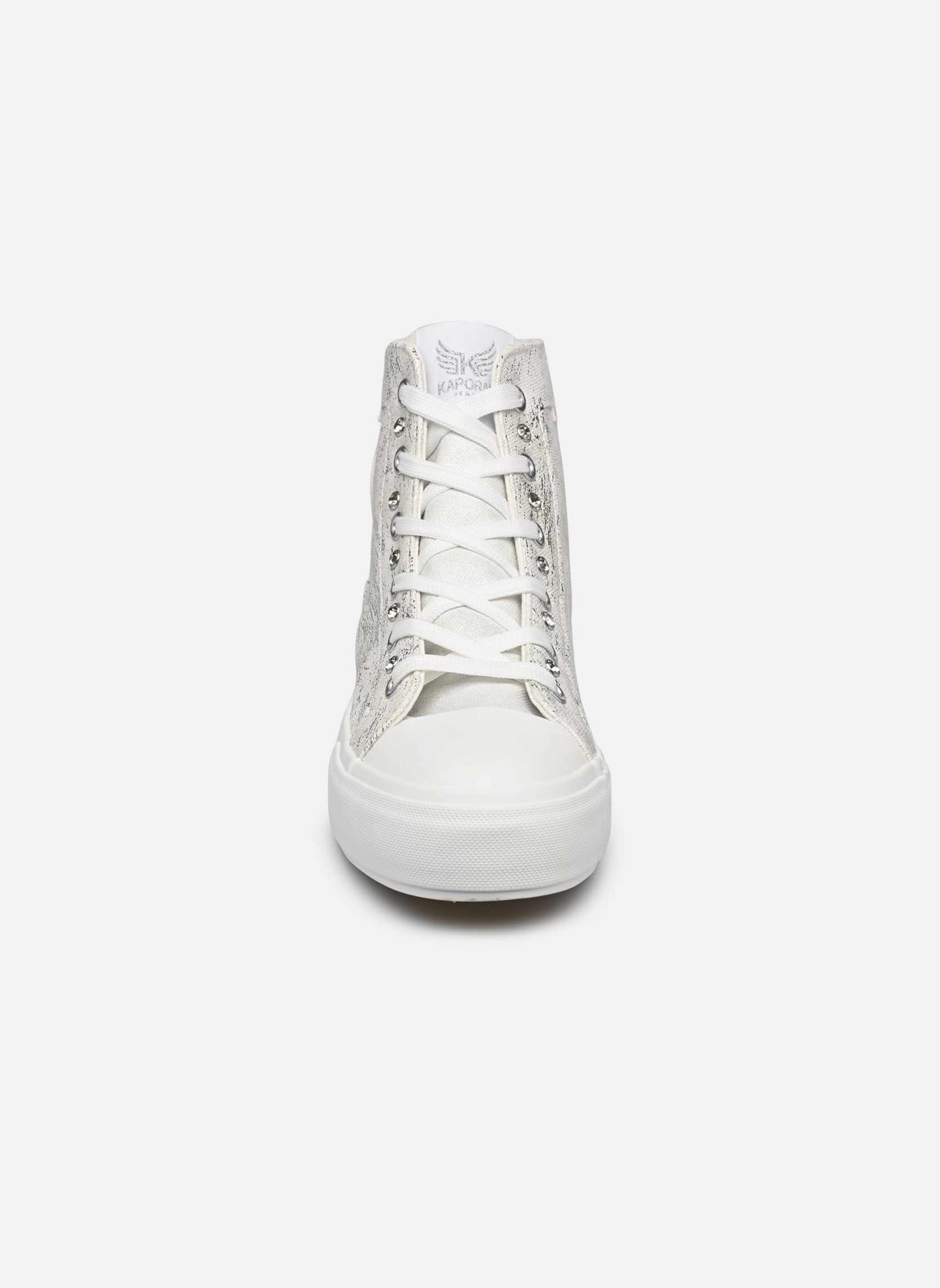 Leinen-Sneaker Tattoo damen weiß Kaporal Leinen-Sneaker Tattoo damen weiß BLANC-ARGENT