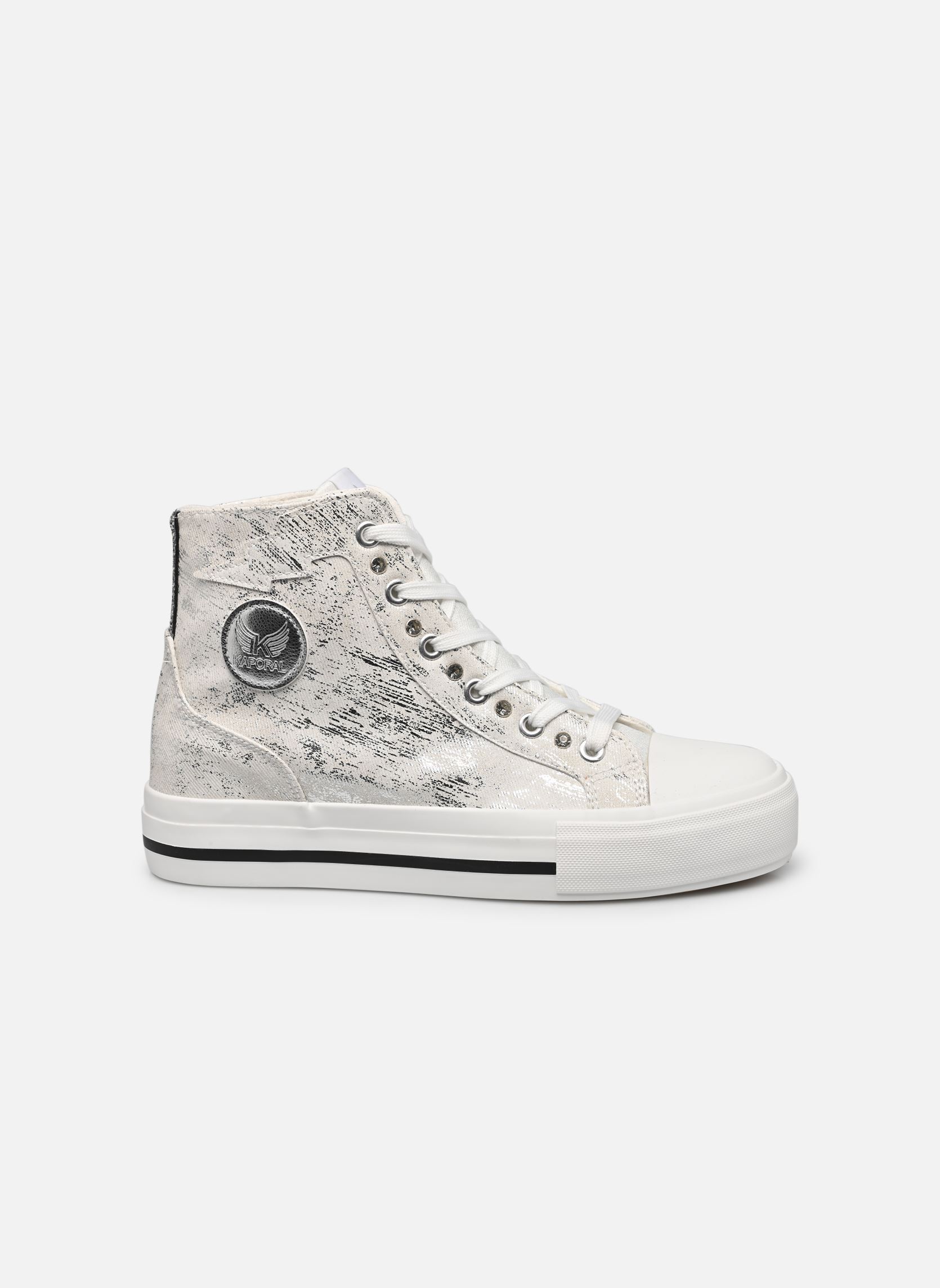 Leinen-Sneaker Tattoo damen weiß Kaporal Leinen-Sneaker Tattoo damen weiß BLANC-ARGENT