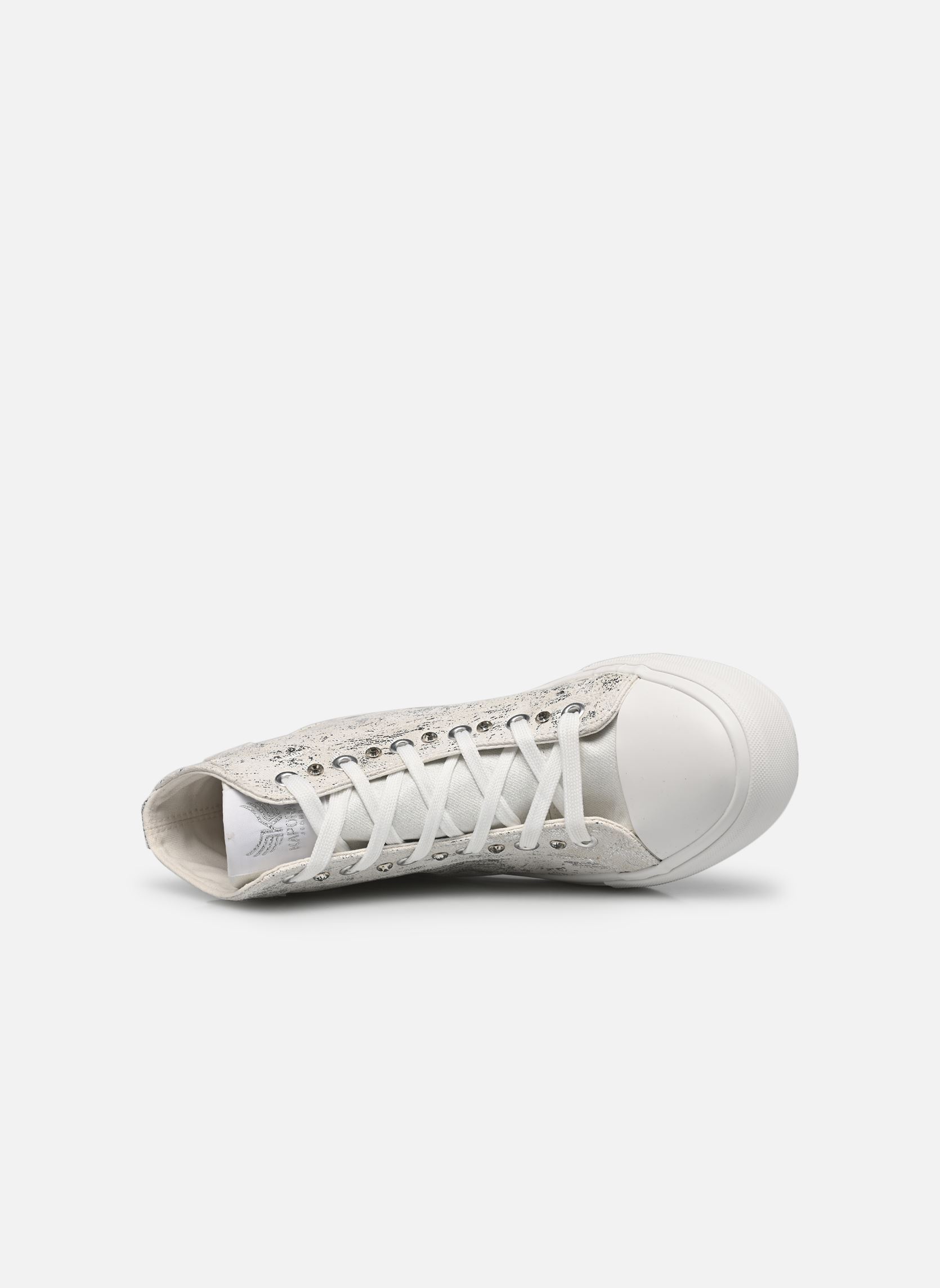 Leinen-Sneaker Tattoo damen weiß Kaporal Leinen-Sneaker Tattoo damen weiß BLANC-ARGENT