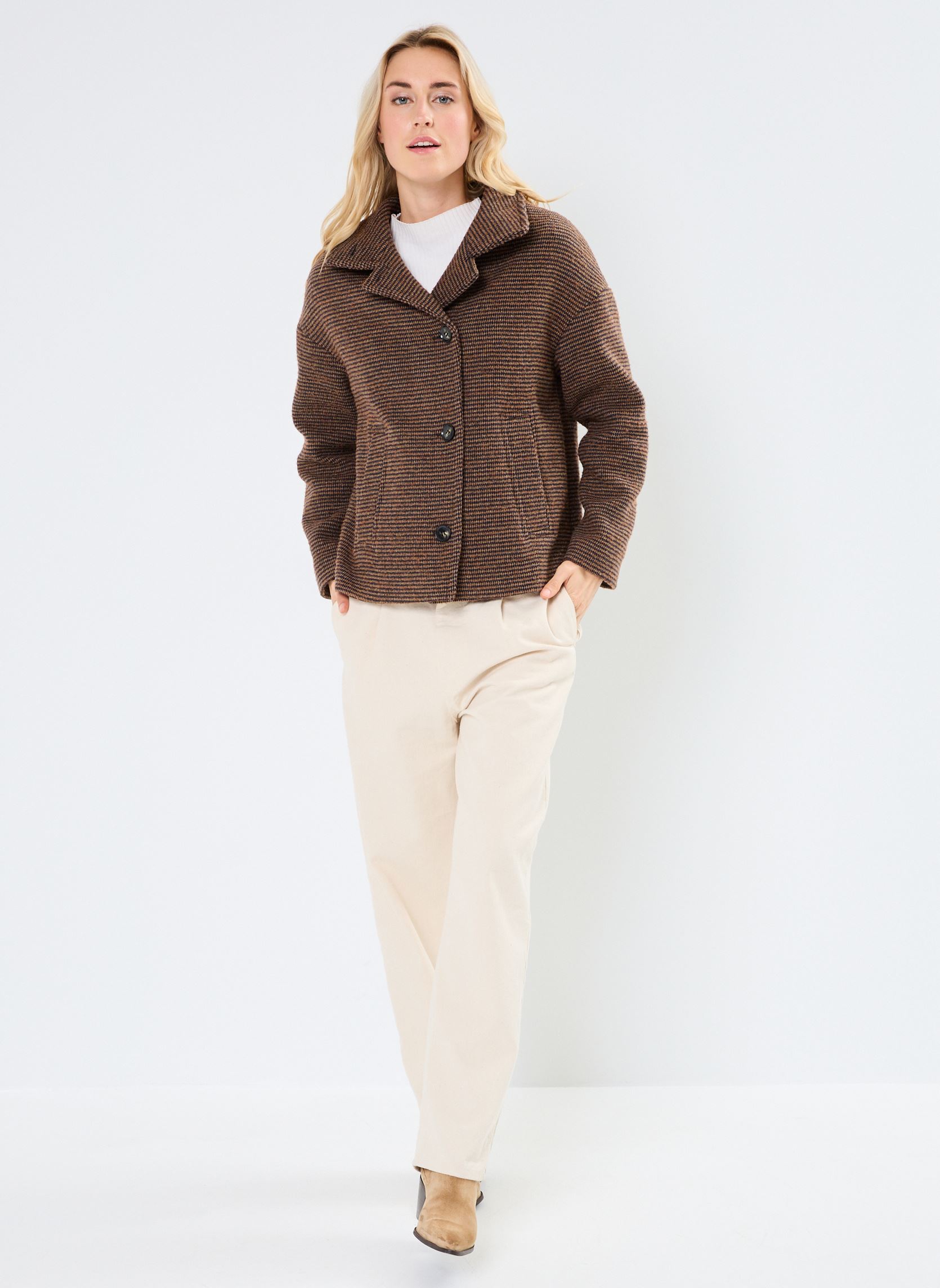 Blousons VOLAJE laine femme marron Georgia Rose Blousons VOLAJE laine femme marron MARRON