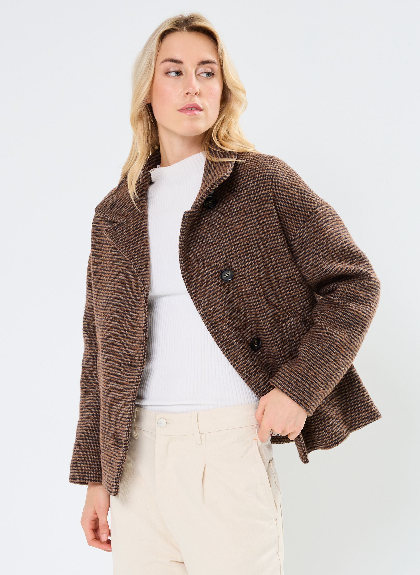 Blousons VOLAJE laine femme marron Georgia Rose Blousons VOLAJE laine femme marron MARRON