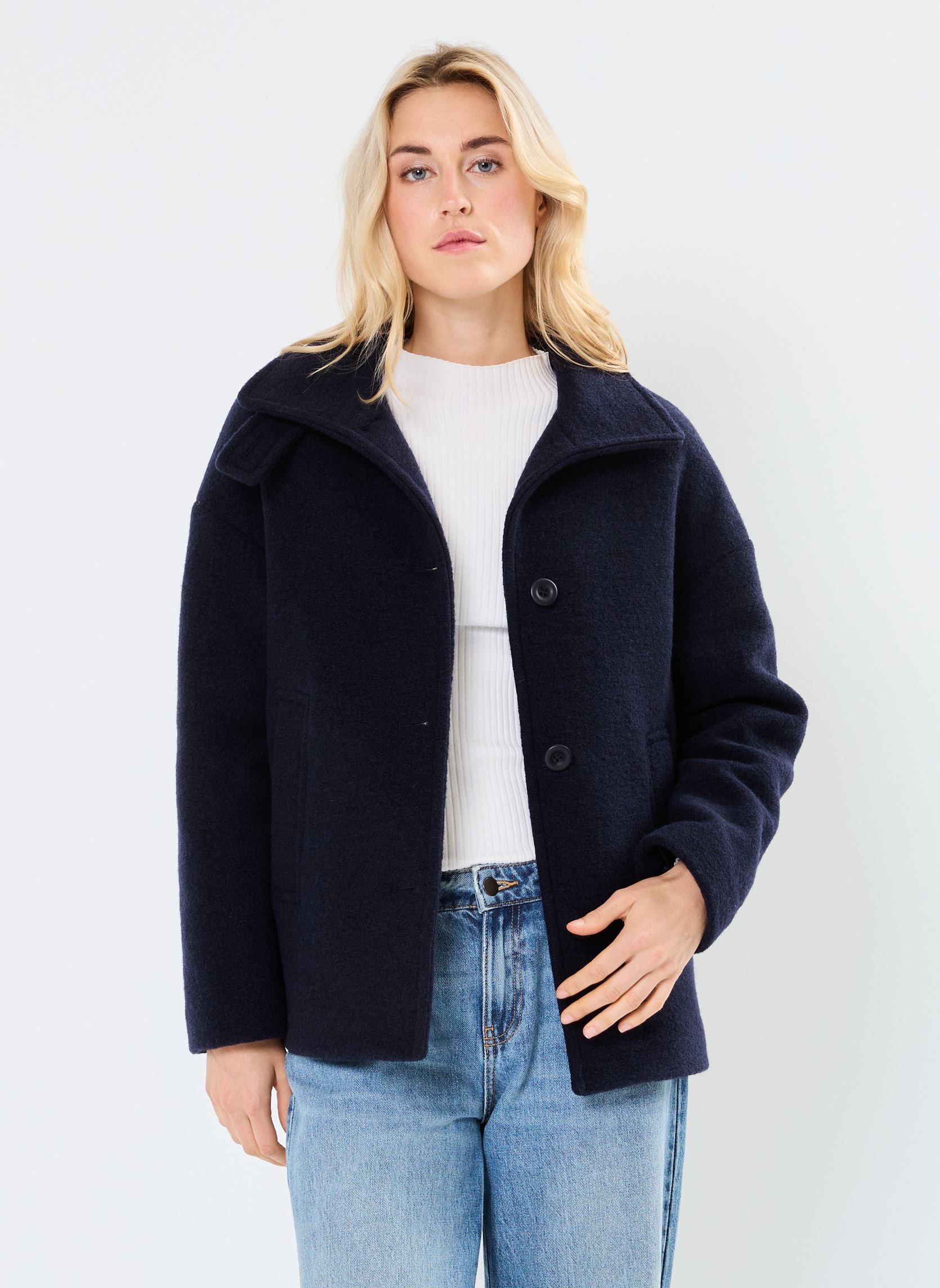 Mäntel GRANADA laine damen blau Georgia Rose Mäntel GRANADA laine damen blau MARINE