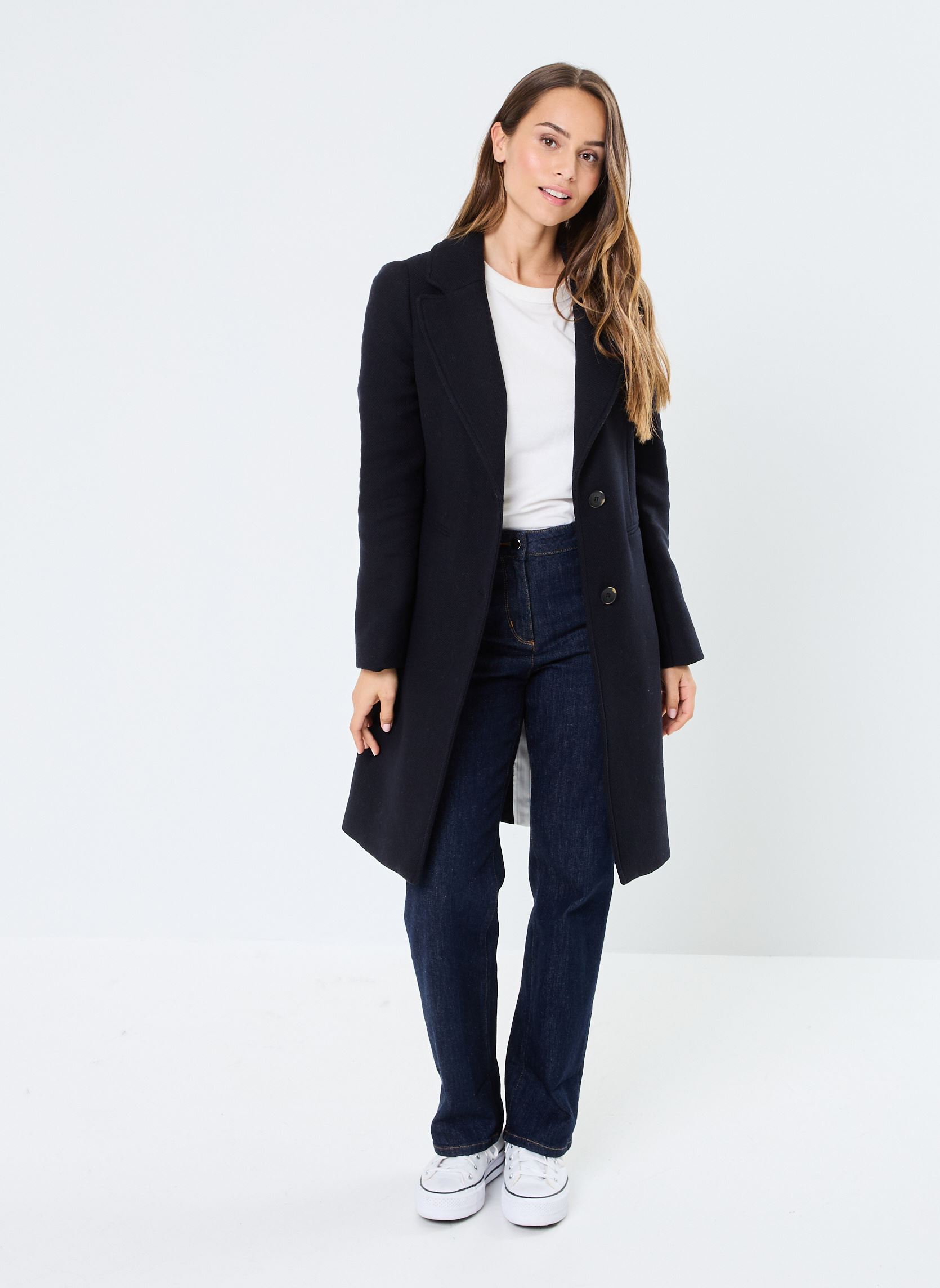 Manteaux GABBY laine femme bleu Georgia Rose Manteaux GABBY laine femme bleu MARINE