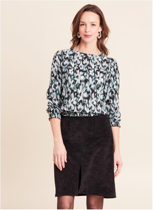 Blouse Tunique Patrice Breal Manches 3/4 Taille 40 - Viscose Multicolore, Occasion Très Bon état