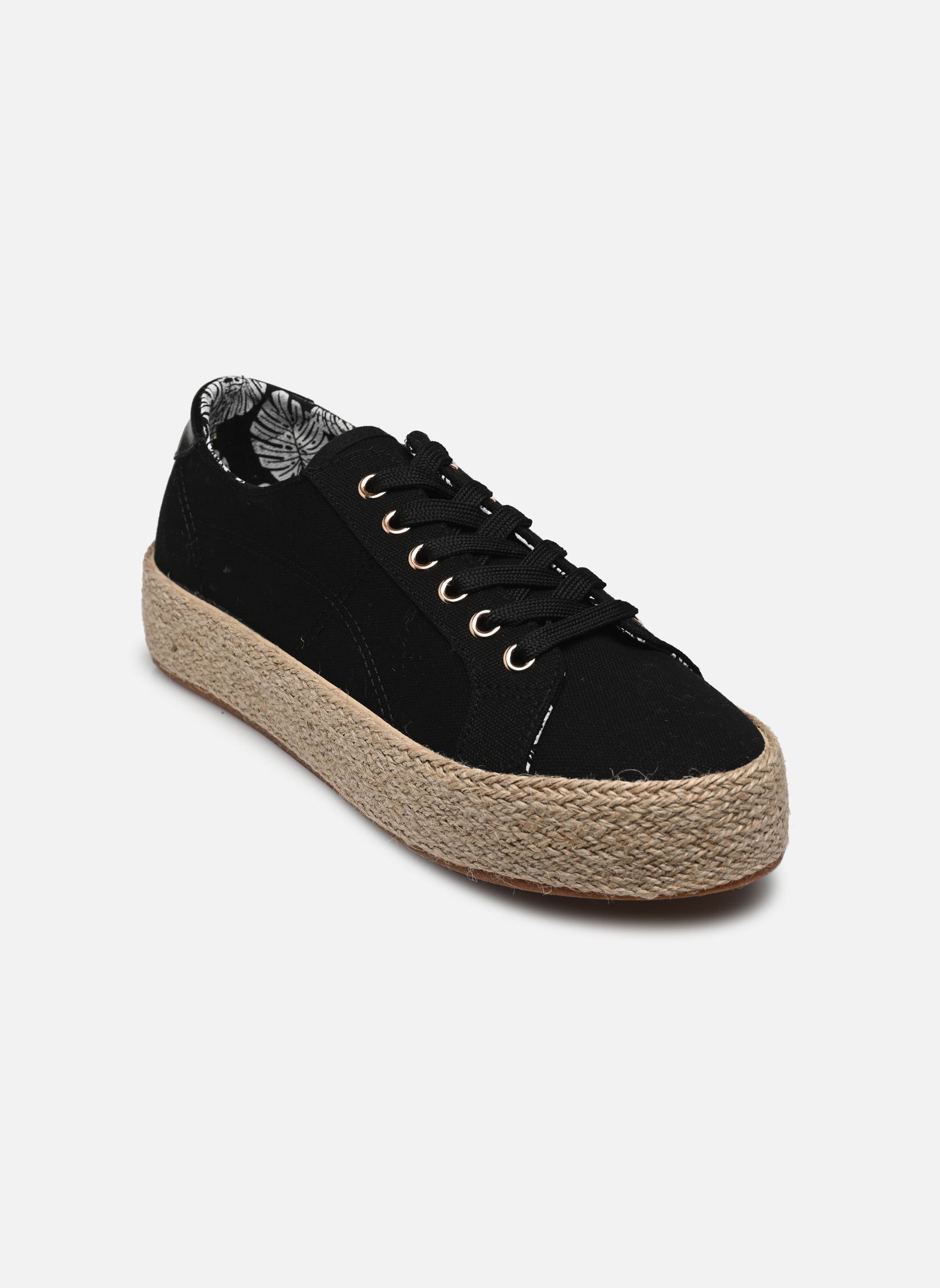 Espadrilles compensées et plateformes Espadrilles THALULA femme noir MADE BY Espadrilles compensées et plateformes Espadrilles THALULA femme noir Noir