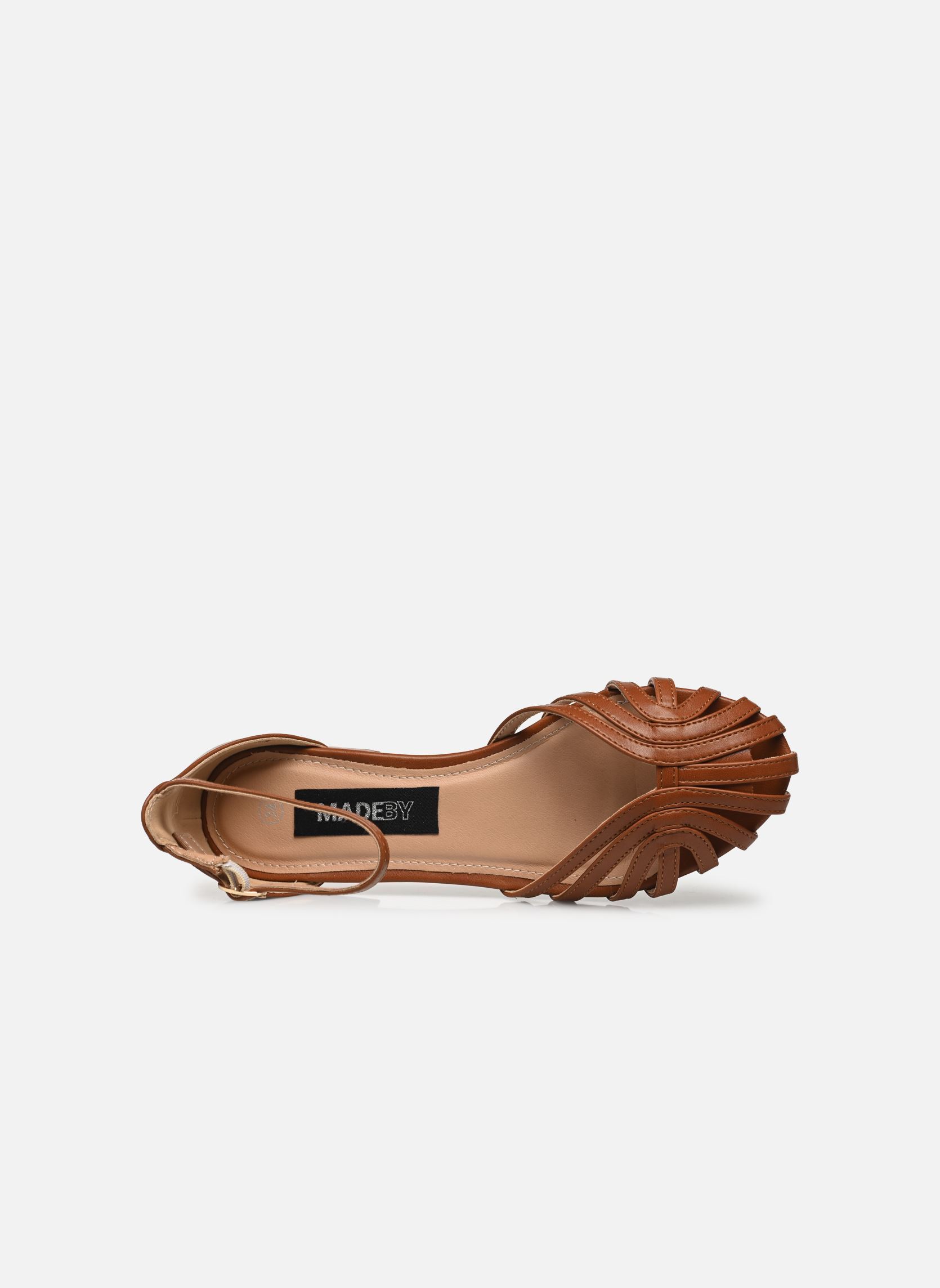 Sandales plates Sandales THICAG femme marron MADE BY Sandales plates Sandales THICAG femme marron COGNAC