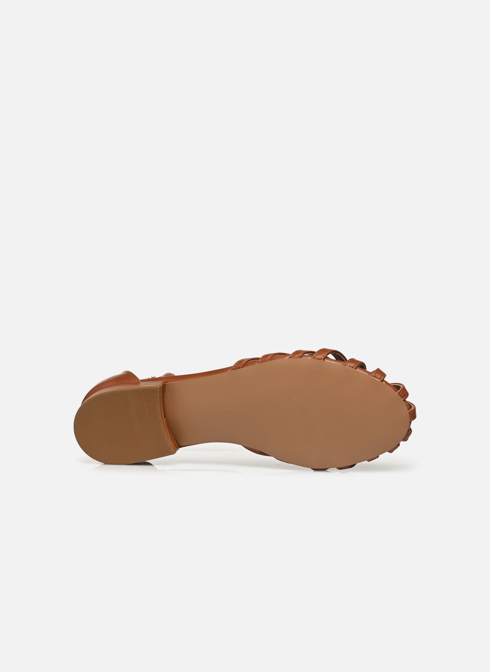 Sandales plates Sandales THICAG femme marron MADE BY Sandales plates Sandales THICAG femme marron COGNAC
