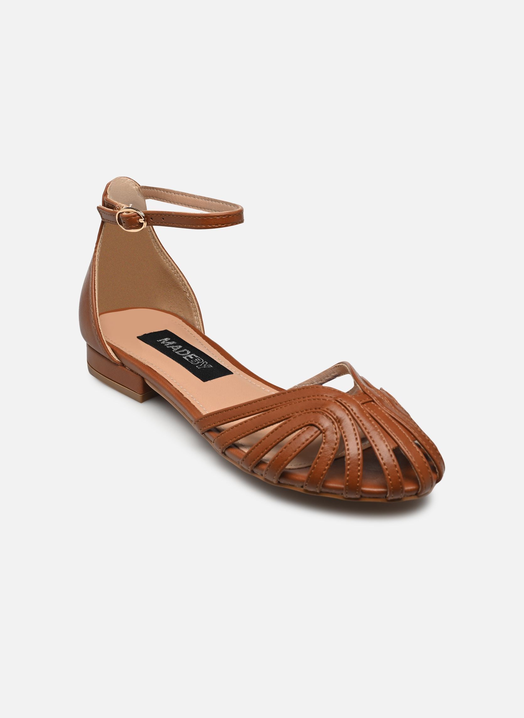 Sandales plates Sandales THICAG femme marron MADE BY Sandales plates Sandales THICAG femme marron COGNAC