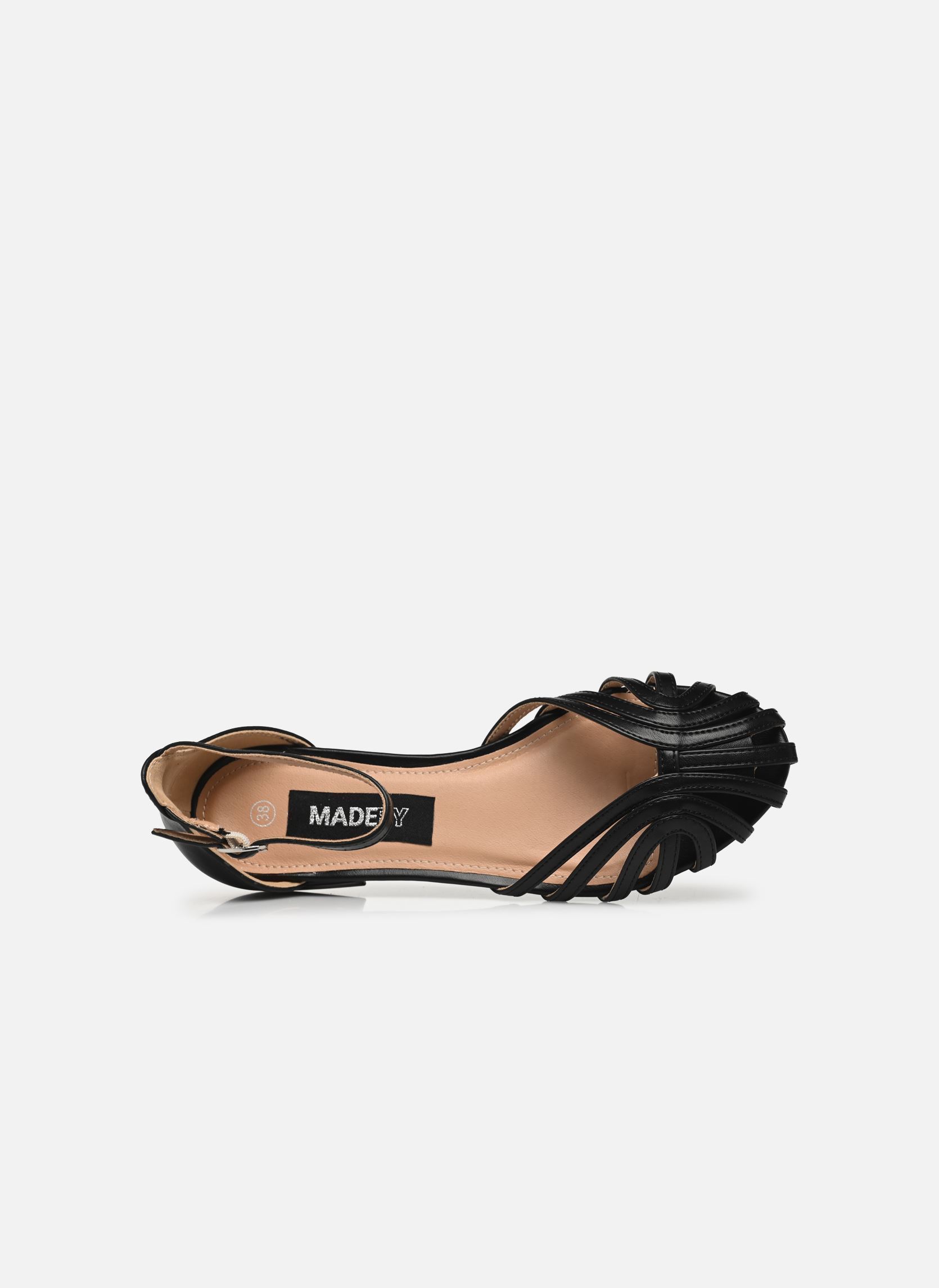 Flache Sandalen Sandales THICAG damen schwarz MADE BY Flache Sandalen Sandales THICAG damen schwarz NOIR