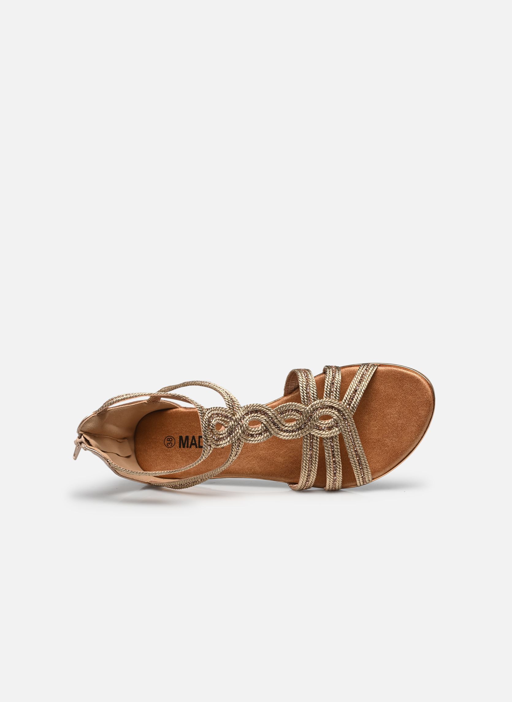 Platte sandalen Sandales THESSE dames goud en brons MADE BY Platte sandalen Sandales THESSE dames goud en brons Doré