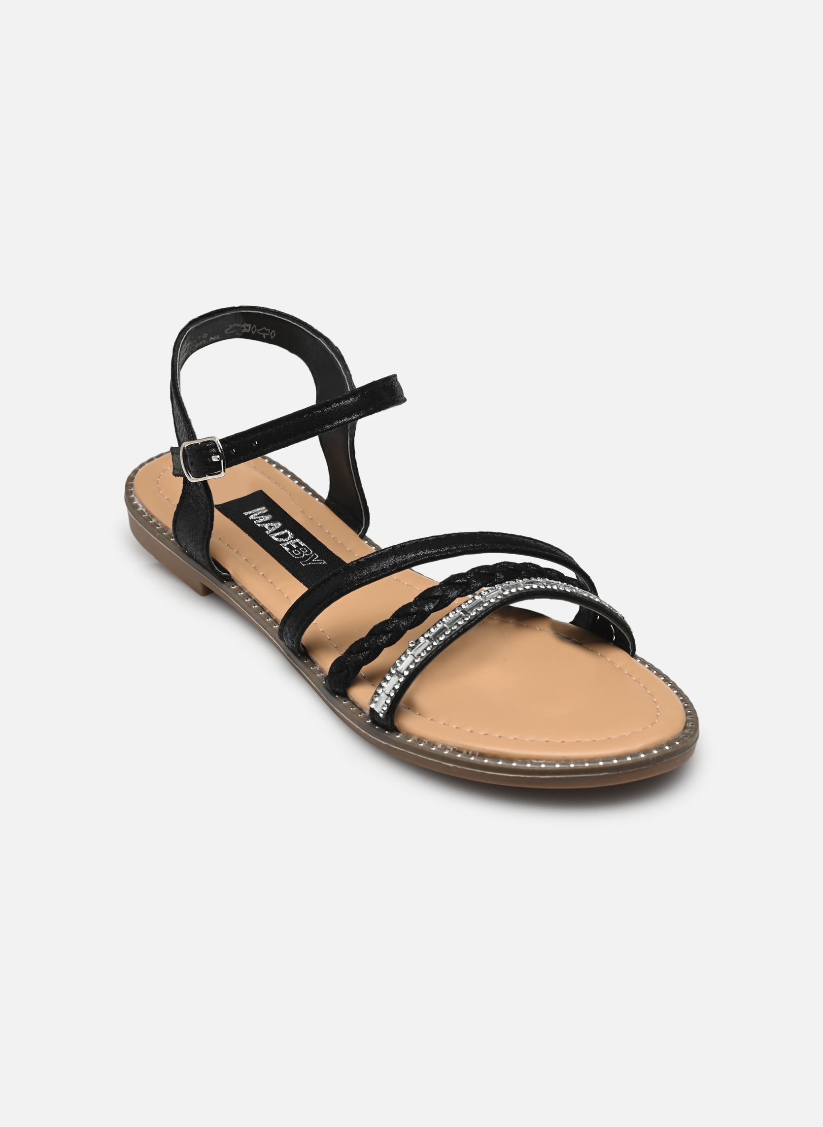 Flache Sandalen Sandales THIJEW damen schwarz MADE BY Flache Sandalen Sandales THIJEW damen schwarz Noir