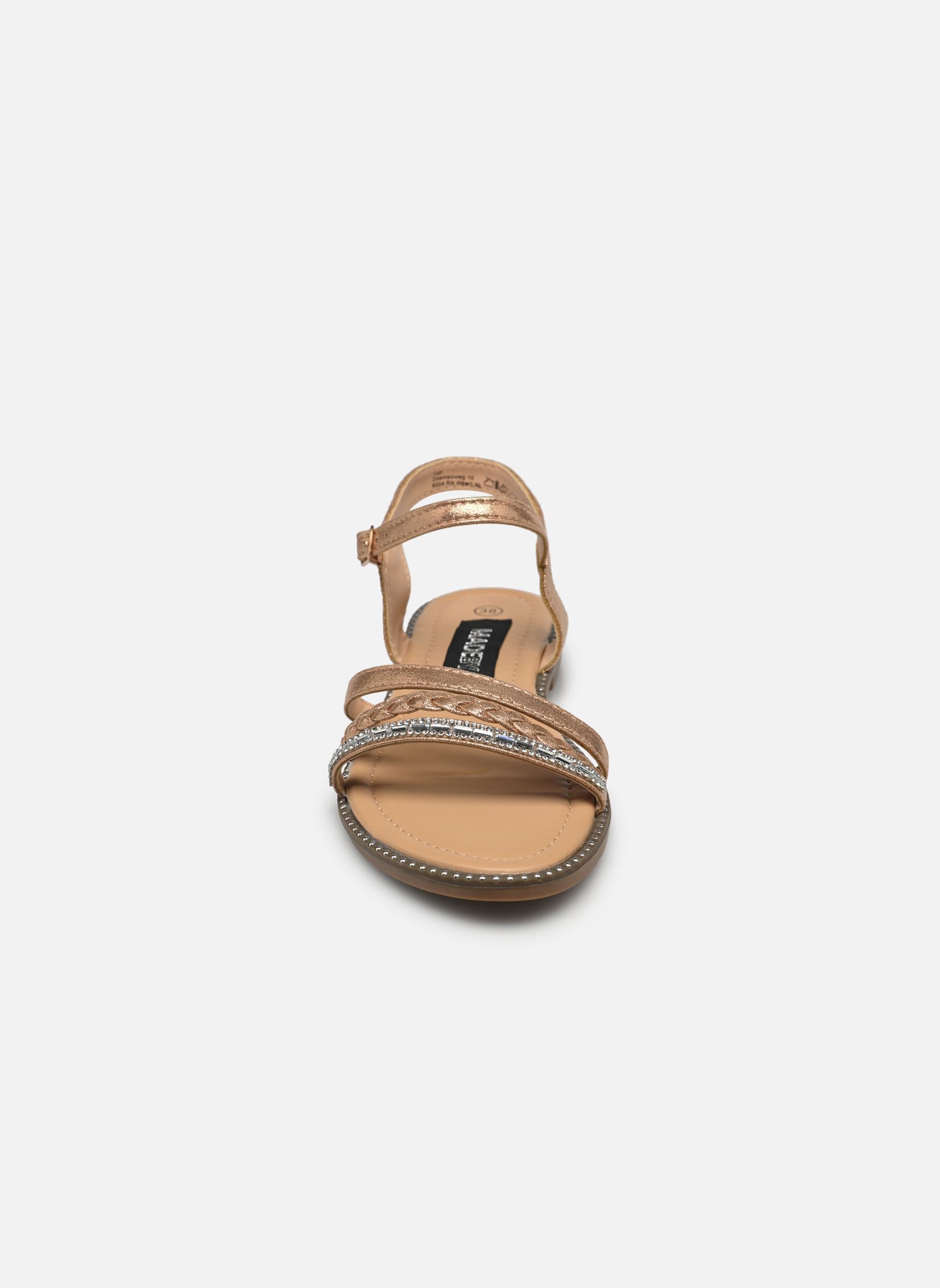 Platte sandalen Sandales THIJEW dames goud en brons MADE BY Platte sandalen Sandales THIJEW dames goud en brons Champagne