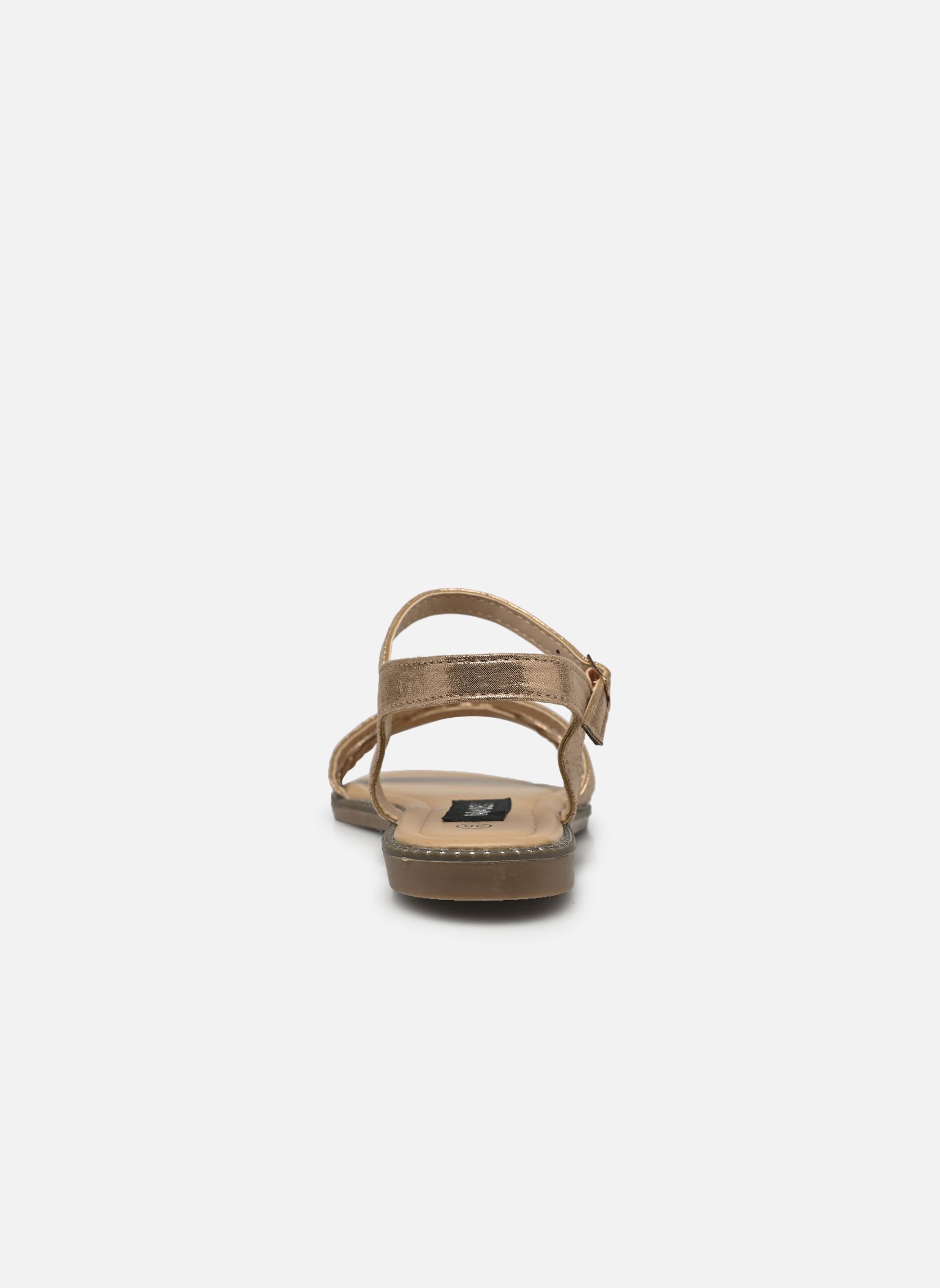 Platte sandalen Sandales THIJEW dames goud en brons MADE BY Platte sandalen Sandales THIJEW dames goud en brons Champagne