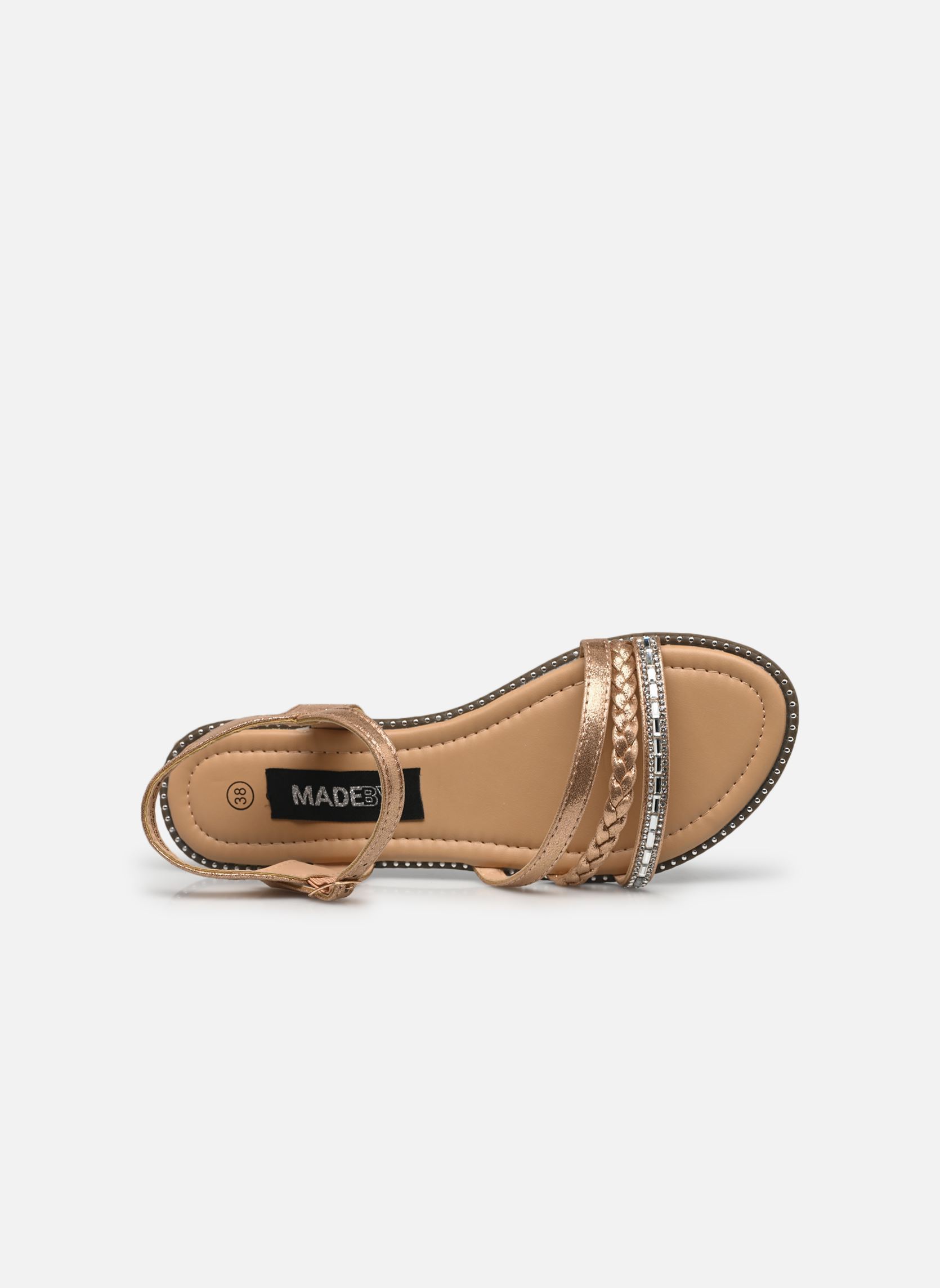 Platte sandalen Sandales THIJEW dames goud en brons MADE BY Platte sandalen Sandales THIJEW dames goud en brons Champagne