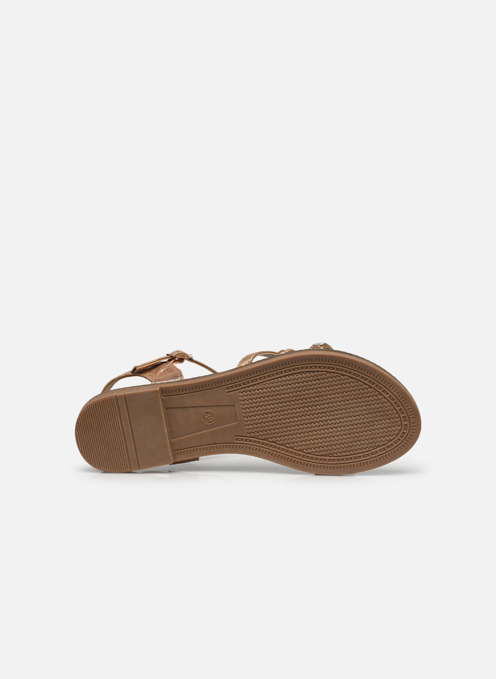 Platte sandalen Sandales THIJEW dames goud en brons MADE BY Platte sandalen Sandales THIJEW dames goud en brons Champagne