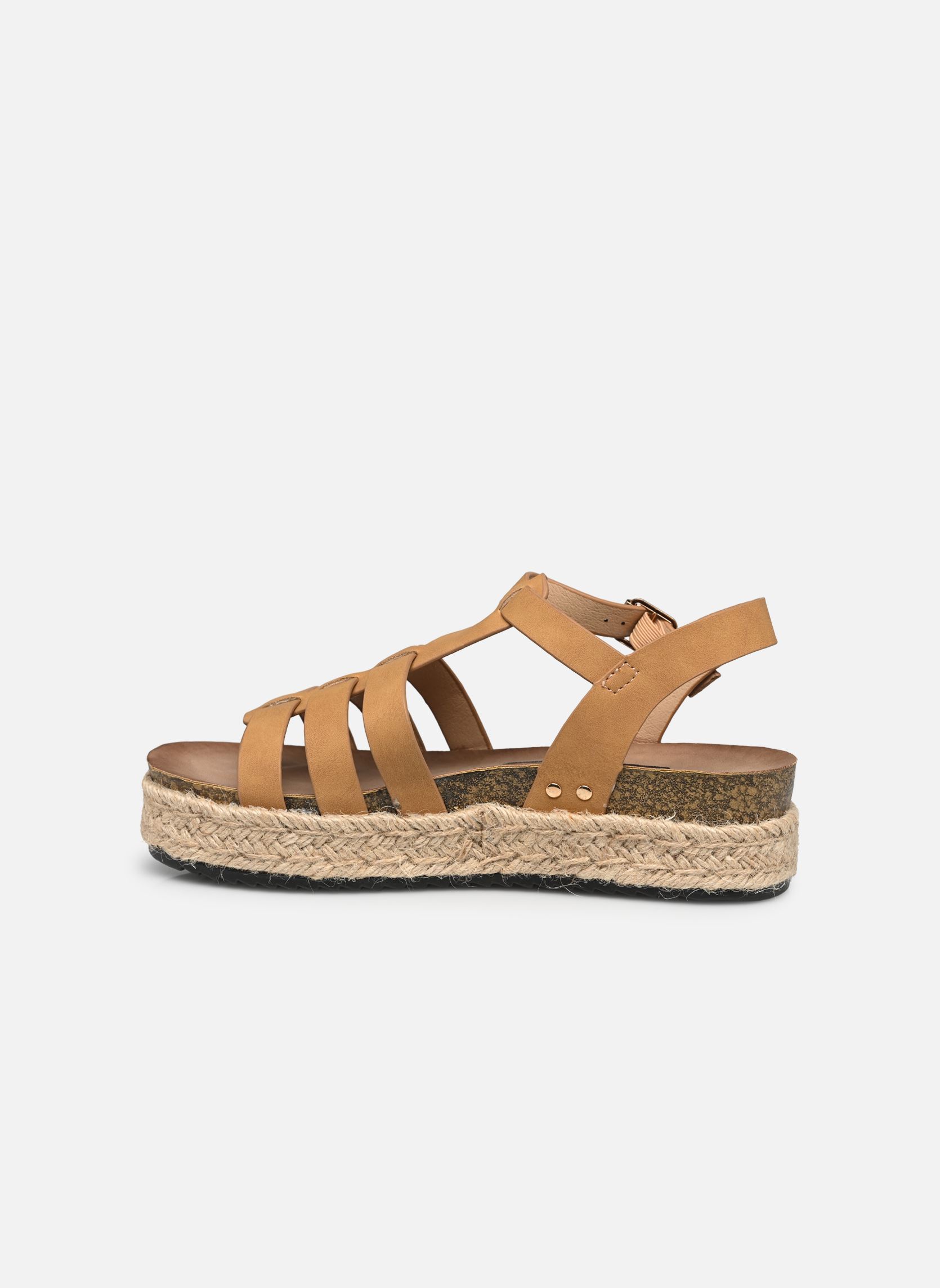 Sandalen met sleehak en plateau Sandales THABLOC dames bruin MADE BY Sandalen met sleehak en plateau Sandales THABLOC dames bruin TAN