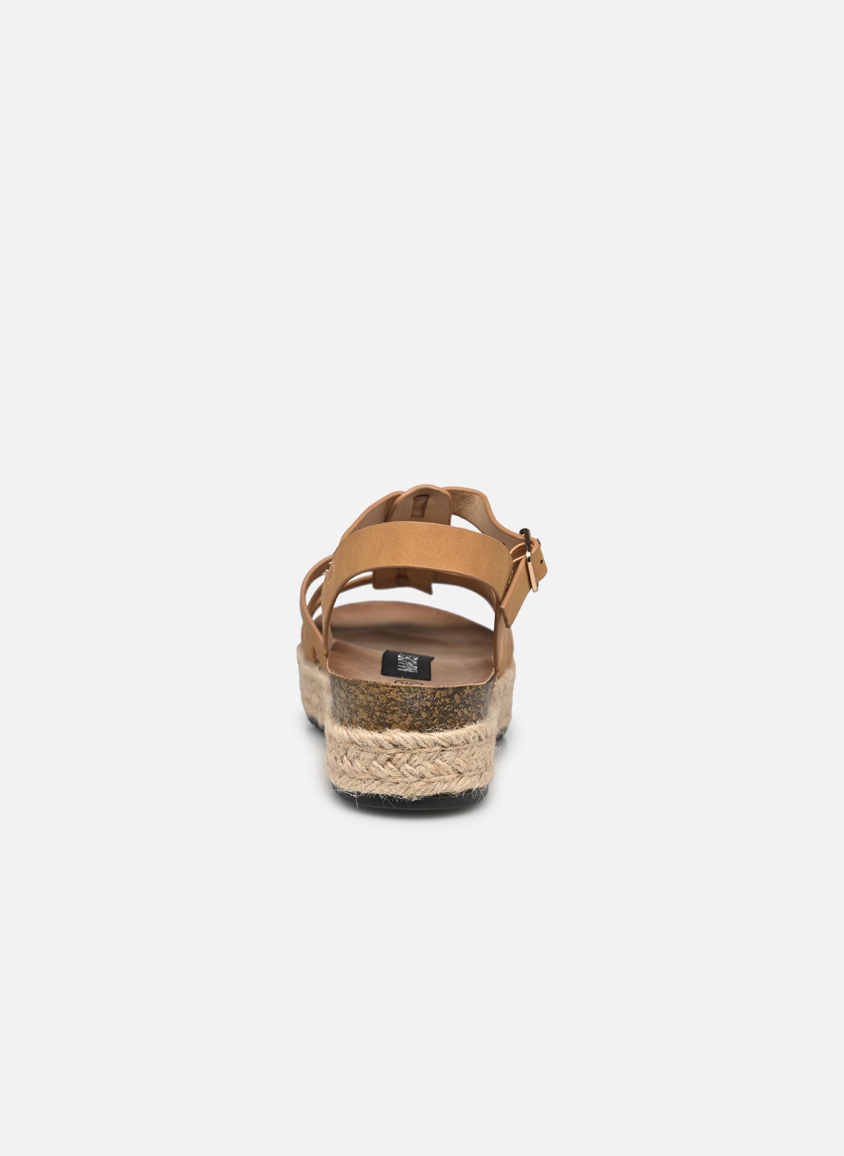 Sandalen met sleehak en plateau Sandales THABLOC dames bruin MADE BY Sandalen met sleehak en plateau Sandales THABLOC dames bruin TAN