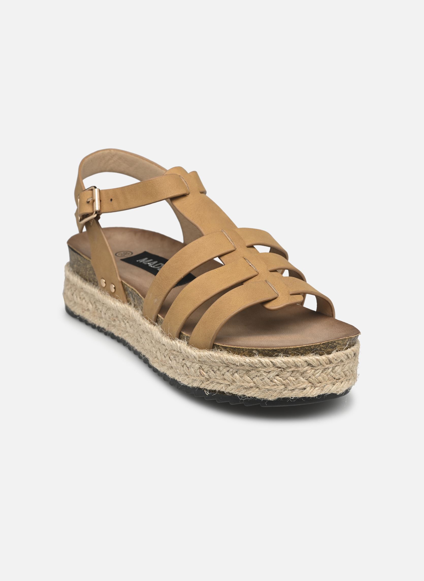 Sandalen met sleehak en plateau Sandales THABLOC dames bruin MADE BY Sandalen met sleehak en plateau Sandales THABLOC dames bruin TAN