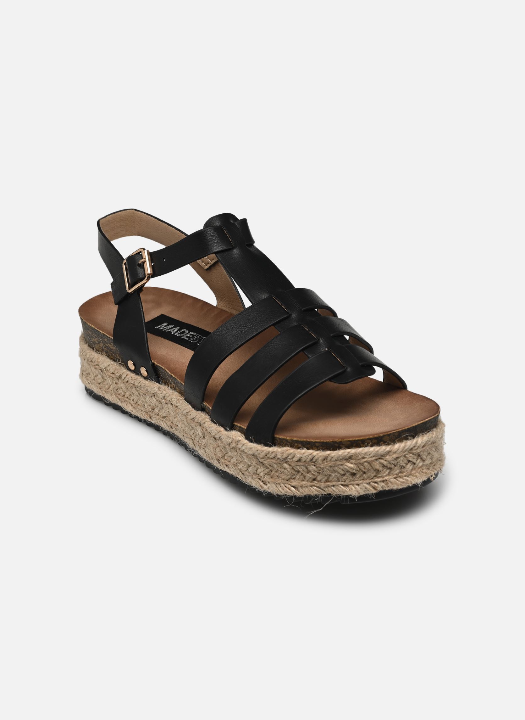 Keil- und Plateausandalen Sandales THABLOC damen schwarz MADE BY Keil- und Plateausandalen Sandales THABLOC damen schwarz NOIR