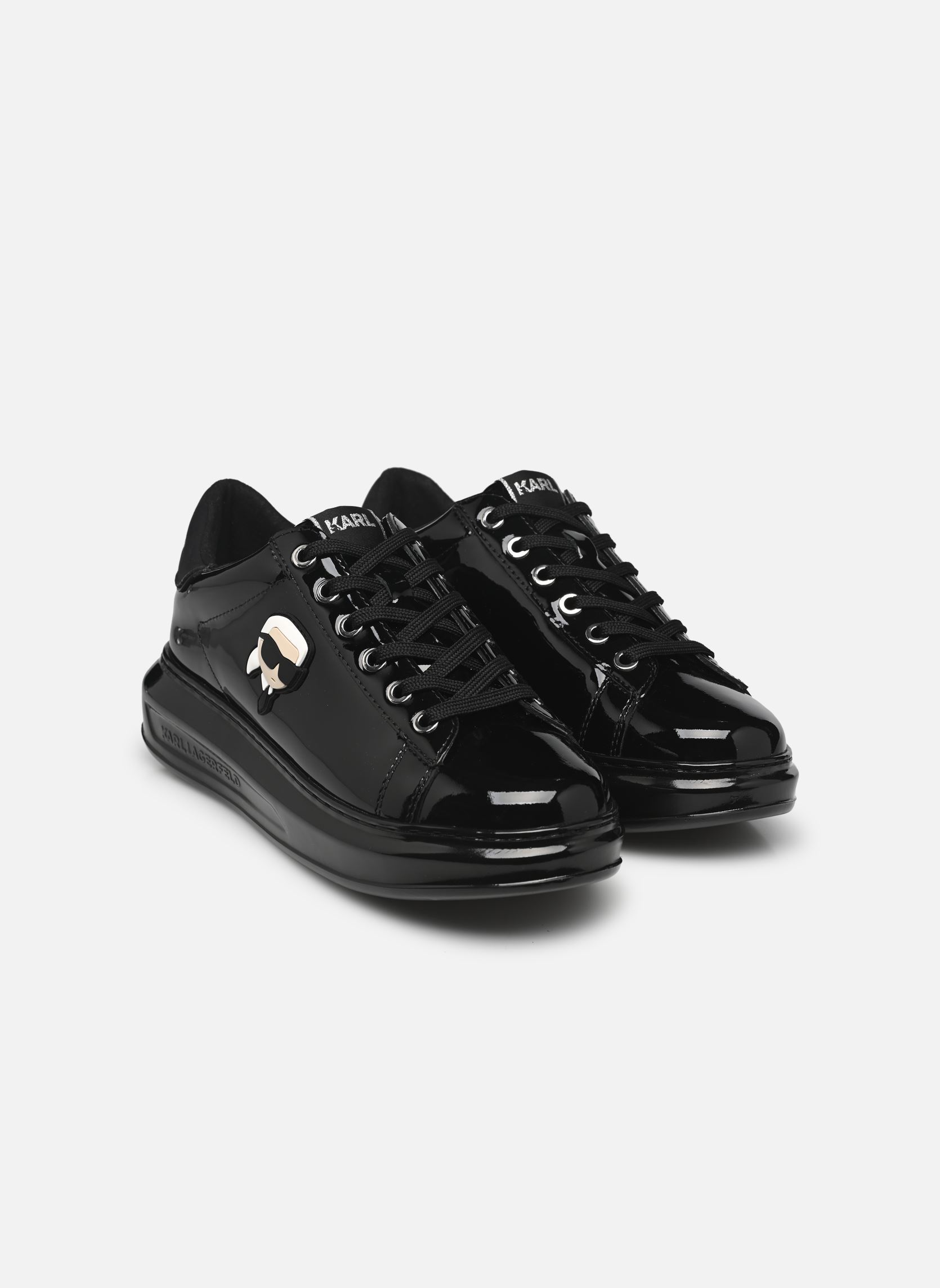 Baskets basses KAPRI NFT Shine Lo Lace femme noir Karl Lagerfeld Baskets basses KAPRI NFT Shine Lo Lace femme noir Black Patent Lthr