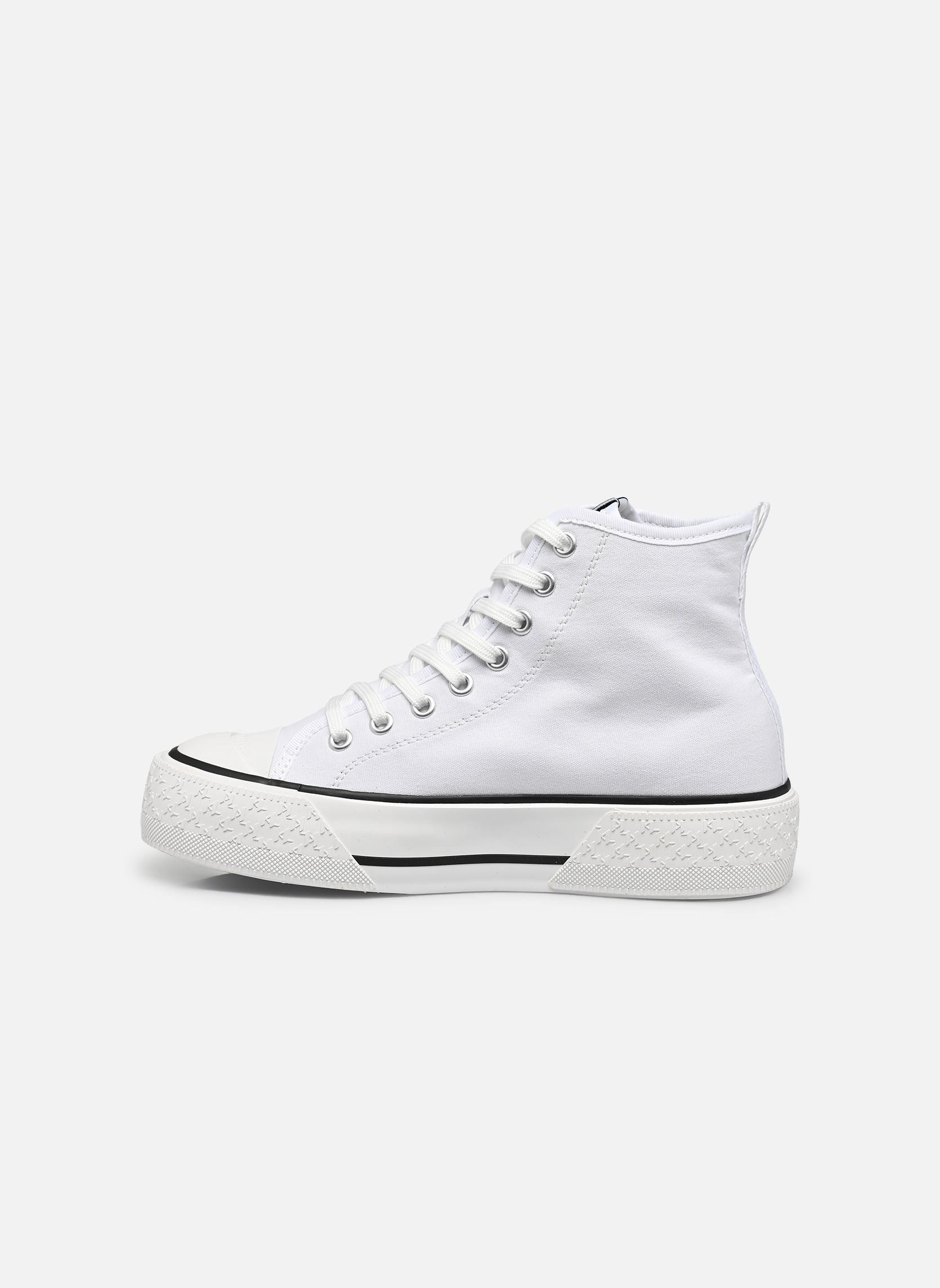 Leinen-Sneaker KAMPUS MAX III Twin NFT Hi Lace damen weiß Karl Lagerfeld Leinen-Sneaker KAMPUS MAX III Twin NFT Hi Lace damen weiß White canvas