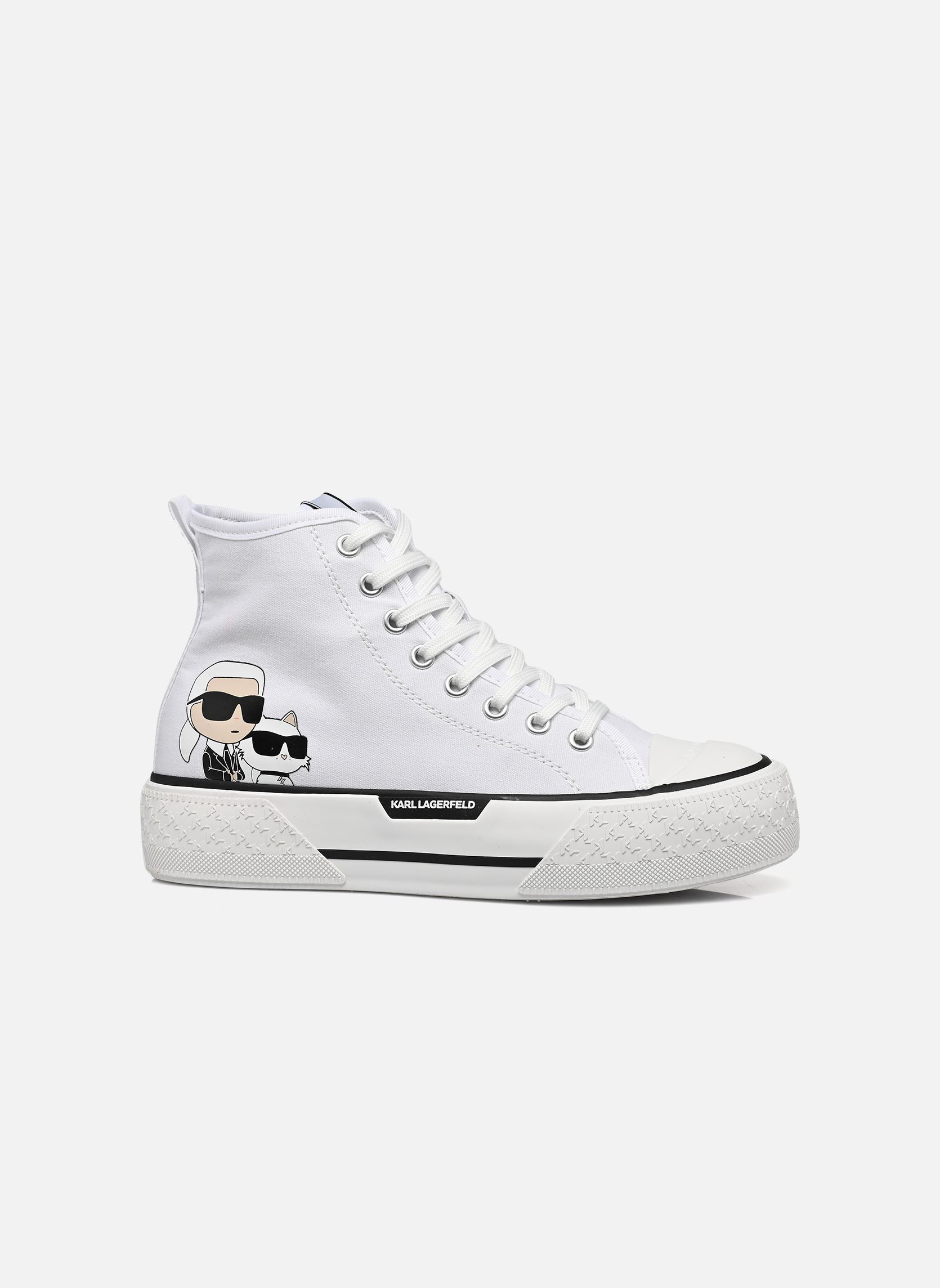 Leinen-Sneaker KAMPUS MAX III Twin NFT Hi Lace damen weiß Karl Lagerfeld Leinen-Sneaker KAMPUS MAX III Twin NFT Hi Lace damen weiß White canvas
