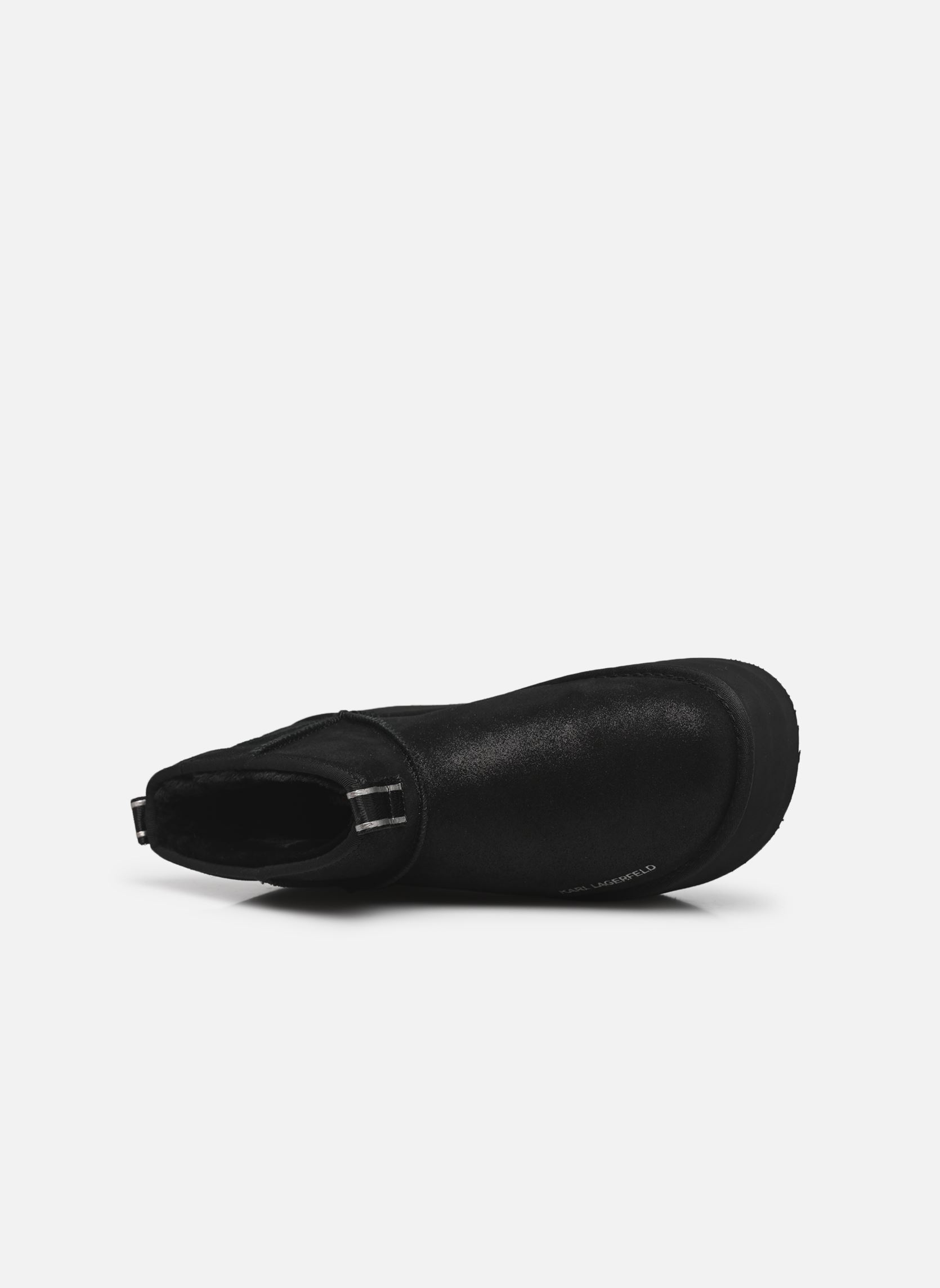 Bottines fourrées THERMO Lo Slip On Boot femme noir Karl Lagerfeld Bottines fourrées THERMO Lo Slip On Boot femme noir Black Shimmer Suede
