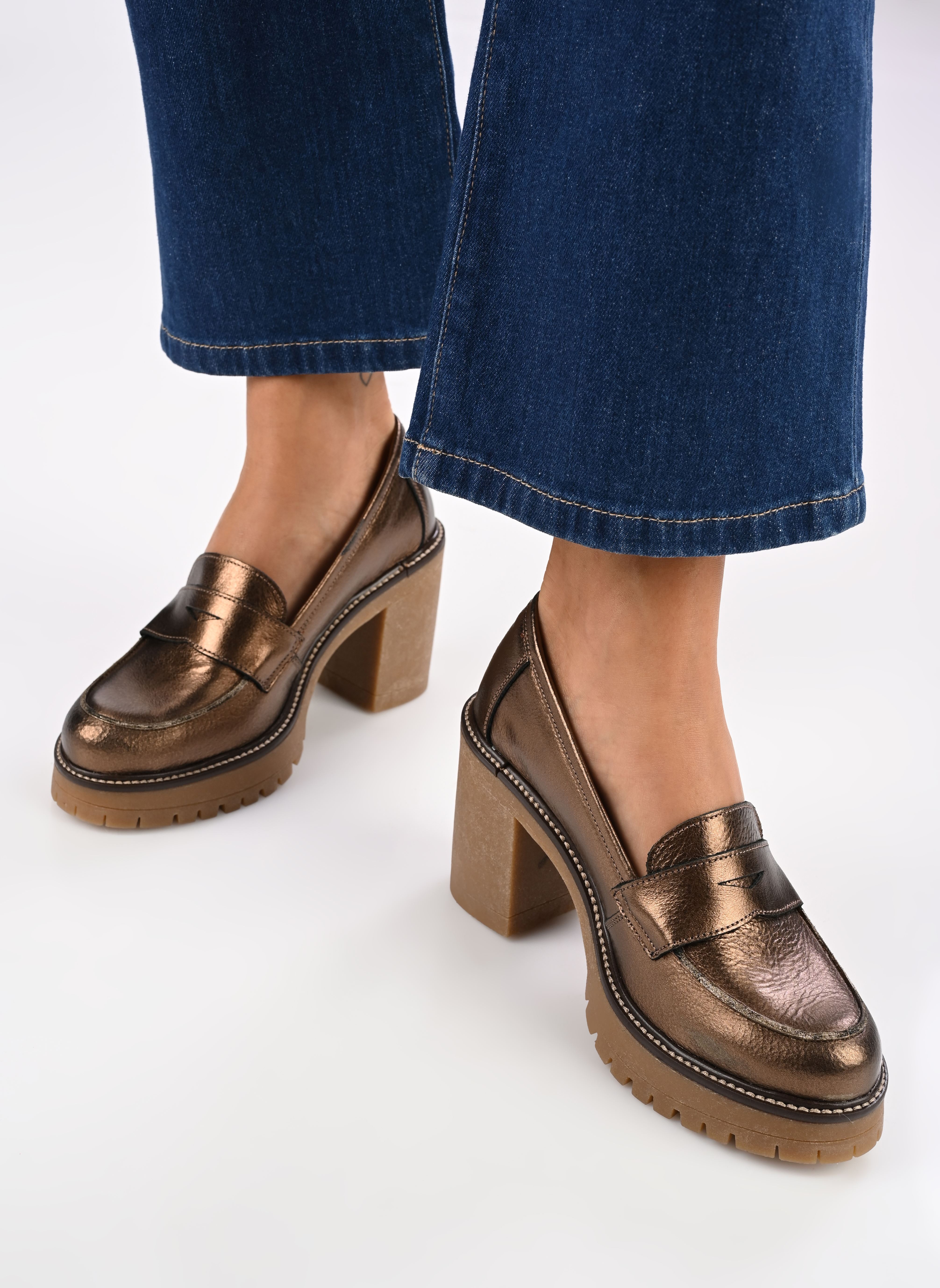 Mocassini L.62.NINONA donna oro e bronzo Sweet Lemon Mocassini L.62.NINONA donna oro e bronzo Bronce