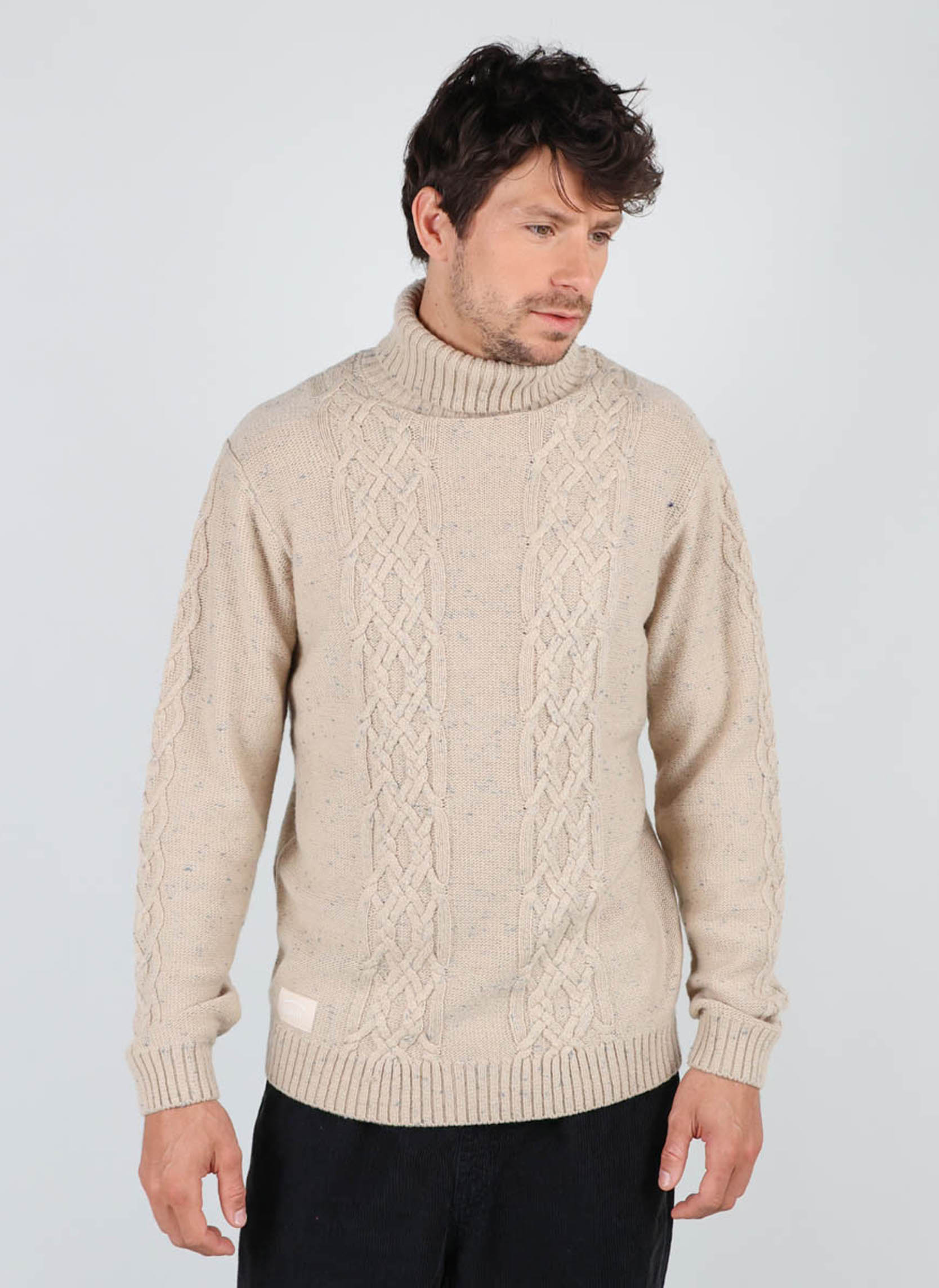 Oxbow Pulls Pull col roulé en laine PELISTER homme beige | Sarenza France