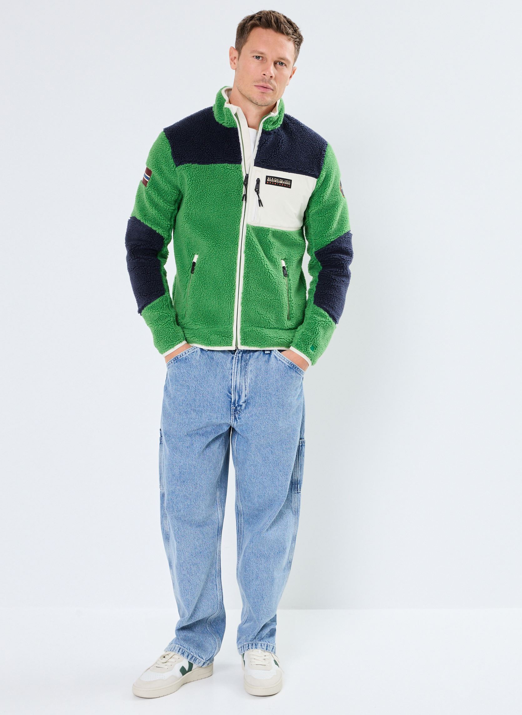 Fleece truien YUPIK FZ 3 G1T heren groen Napapijri Fleece truien YUPIK FZ 3 G1T heren groen GREEN KELLY